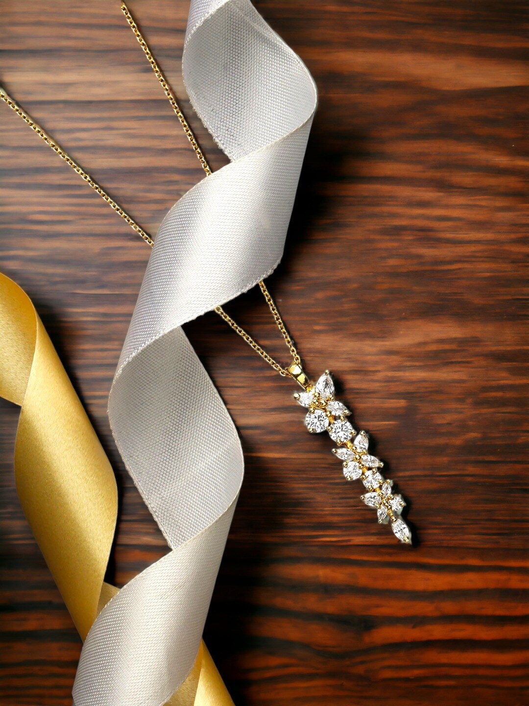 

DressBerry Gold-Toned & White Brass Gold-Plated Necklace