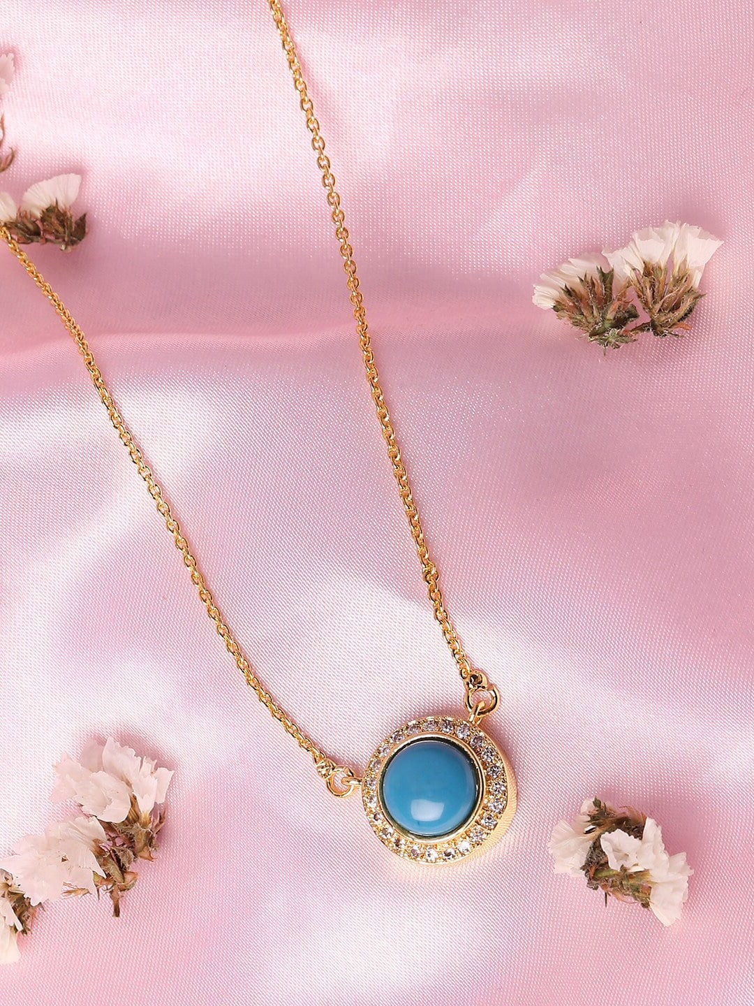

DressBerry Gold-Plated CZ Studded Necklace