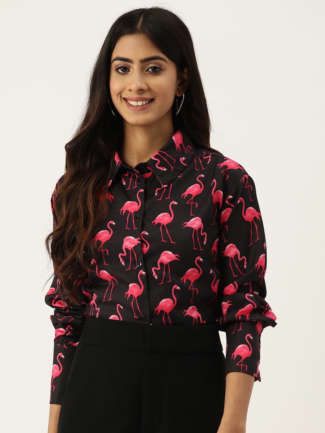 

SAKIA Conversational Printed Full Sleeves Casual Shirt, Black