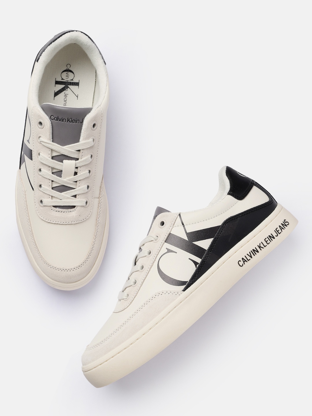 

Calvin Klein Men Classic Leather Sneakers, White