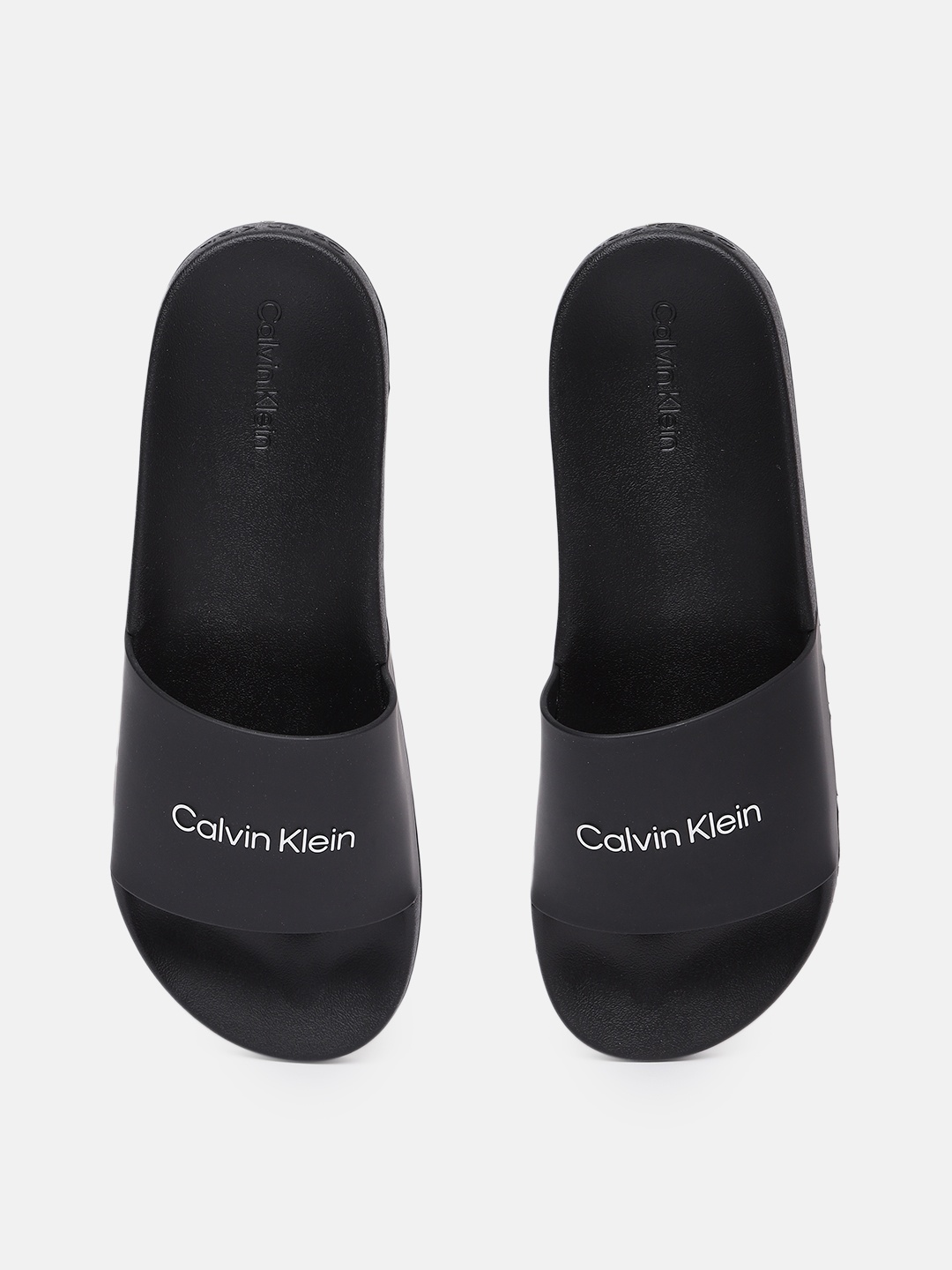 

Calvin Klein Men Printed Sliders, Black