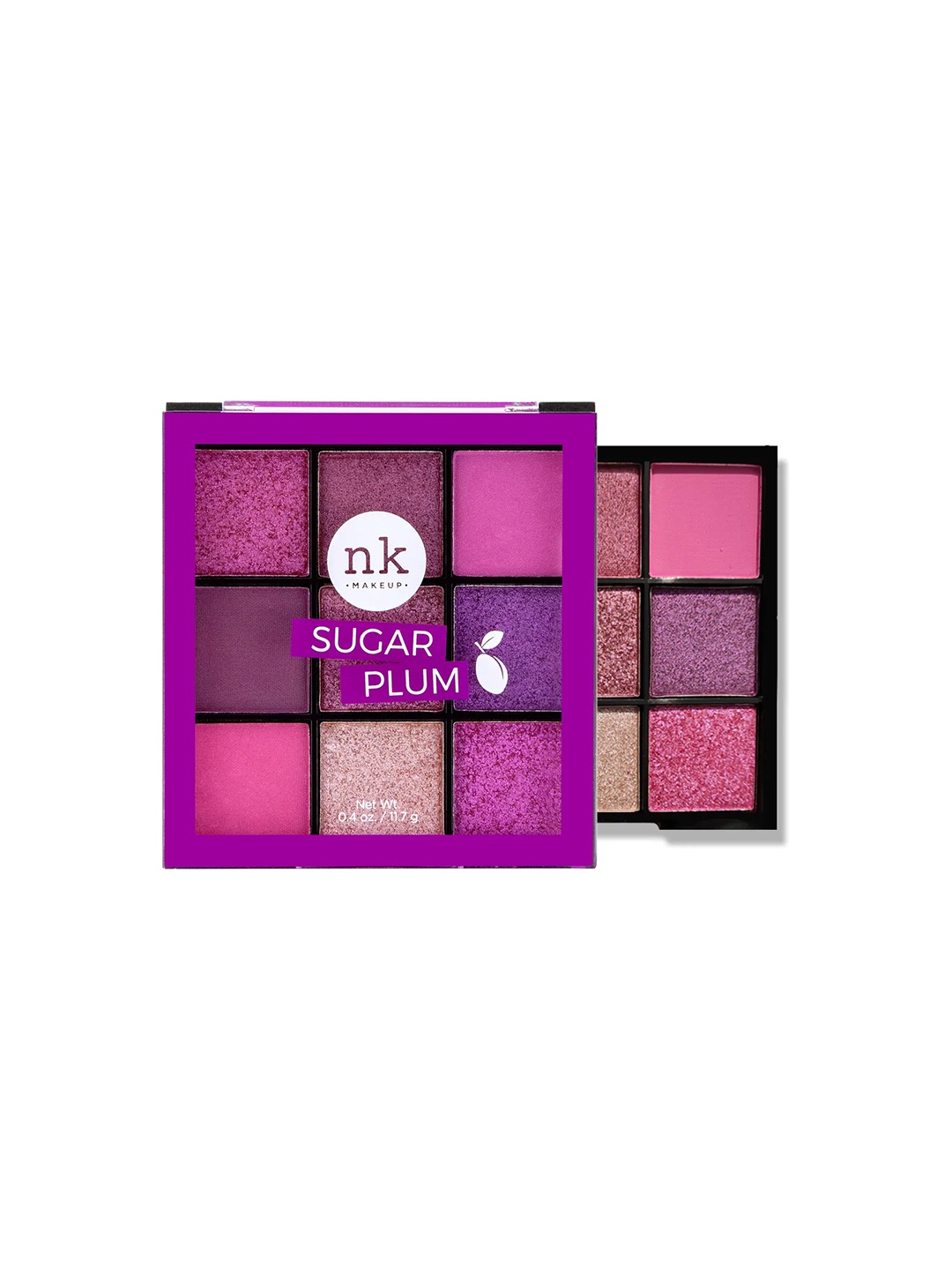 

Nicka K Nine Color High-Pigmented Eyeshadow Palette - Sugar Plum, Purple