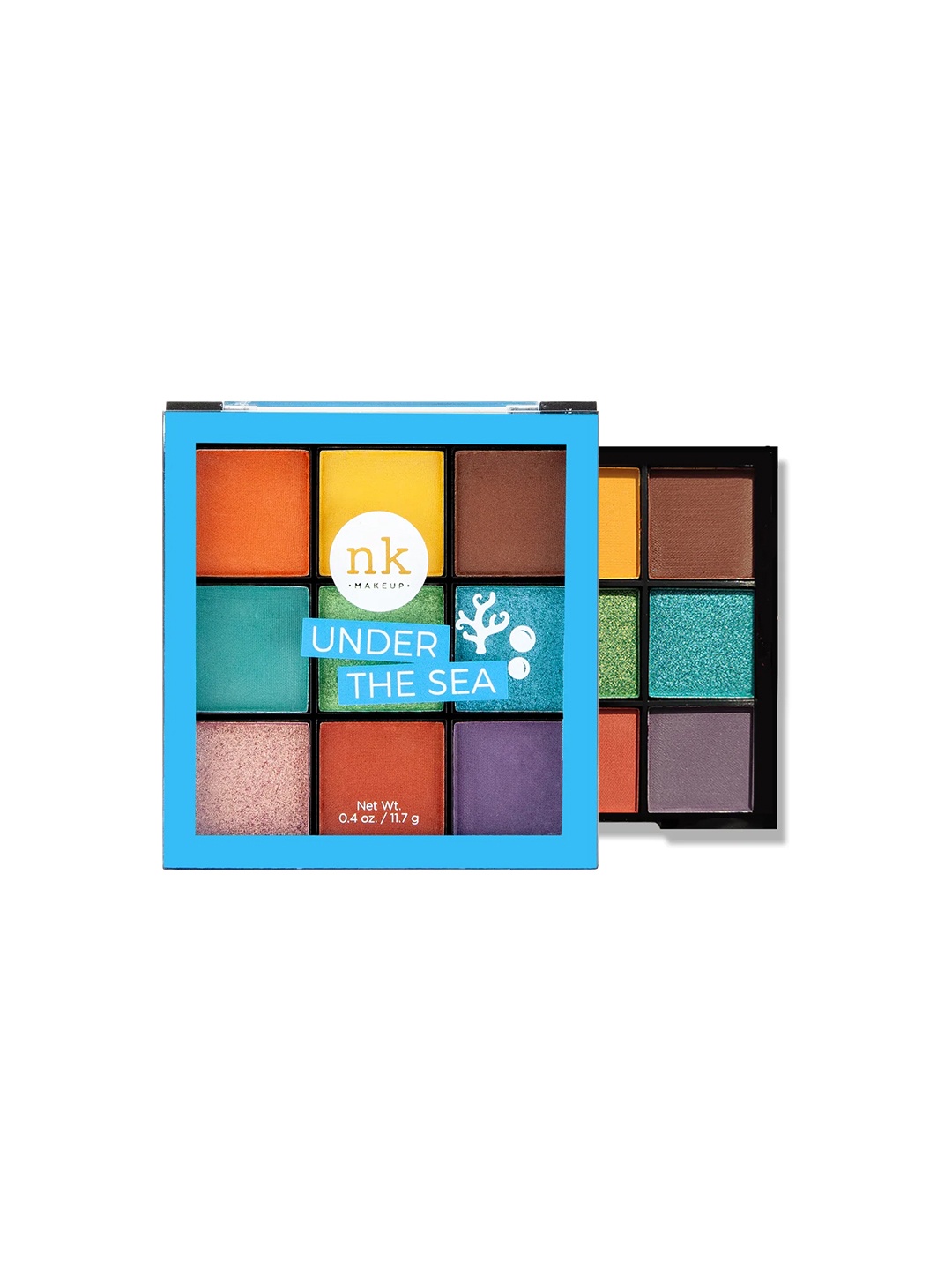 

Nicka K Nine Color High-Pigmented Eyeshadow Palette - Under The Sea, Multi