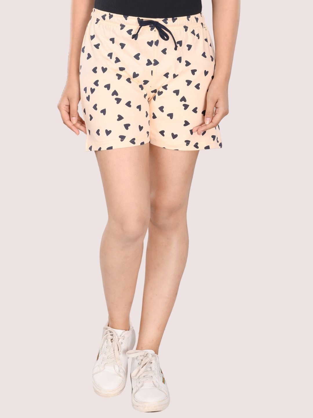 

StyleAOne Women Geometric Printed Cotton Regular Shorts, Yellow