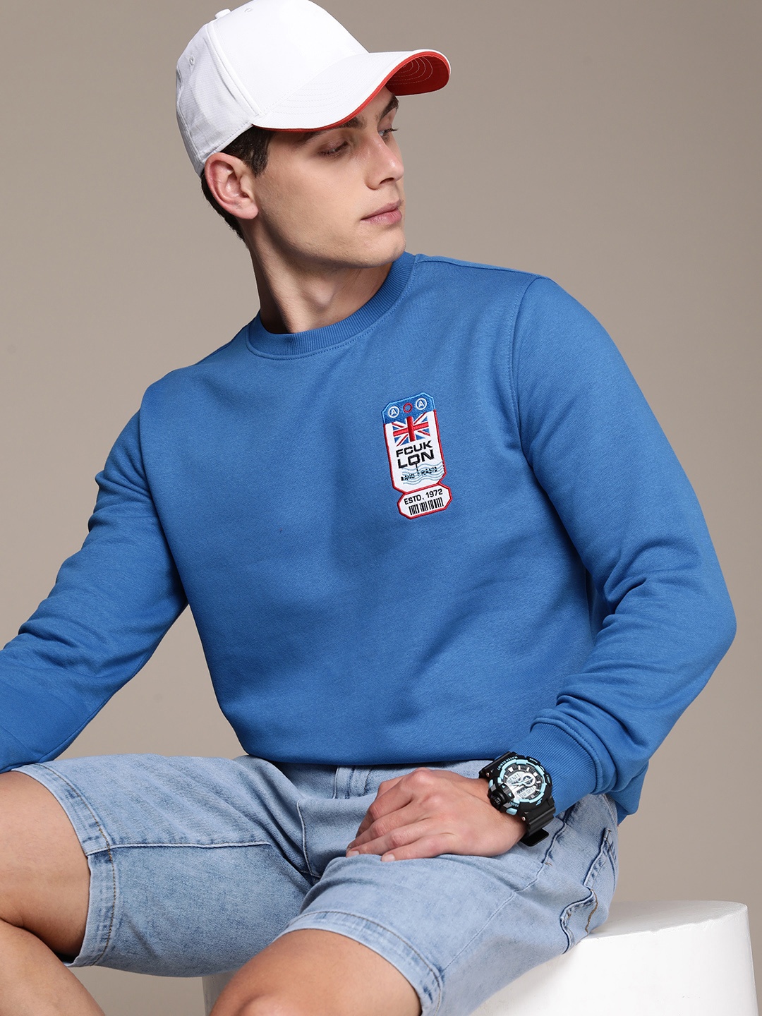 

FCUK Men Sweatshirt, Blue