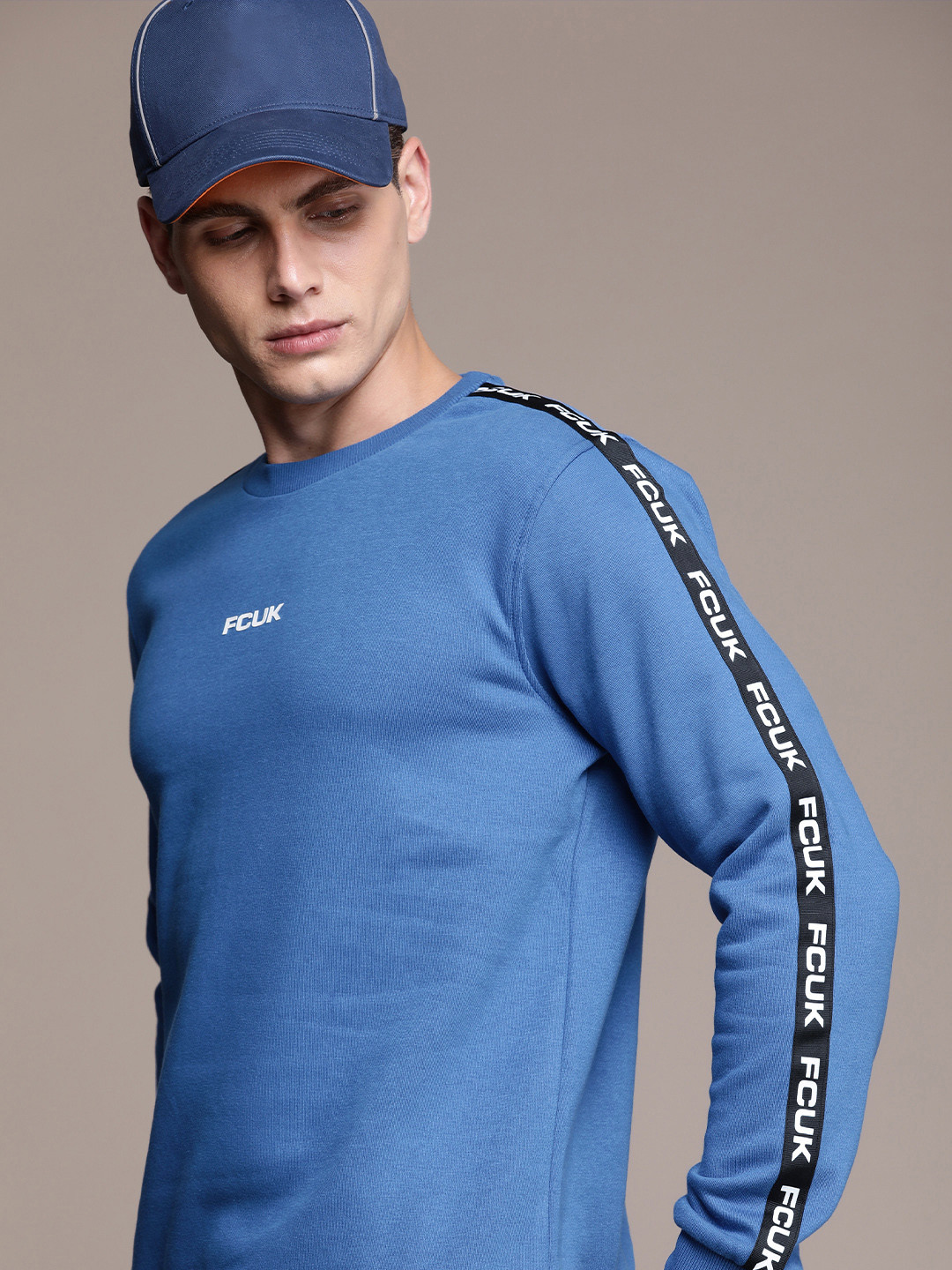 

FCUK Brand Logo Printed Sweatshirt, Blue