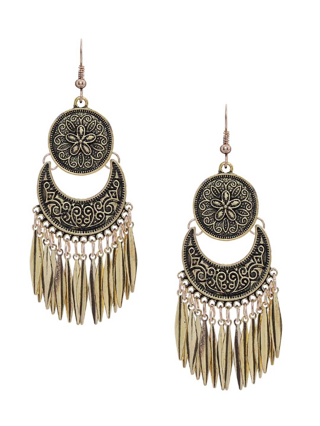 

Shining Diva Fashion Gold-Toned Silver-Toned Contemporary Drop Earrings