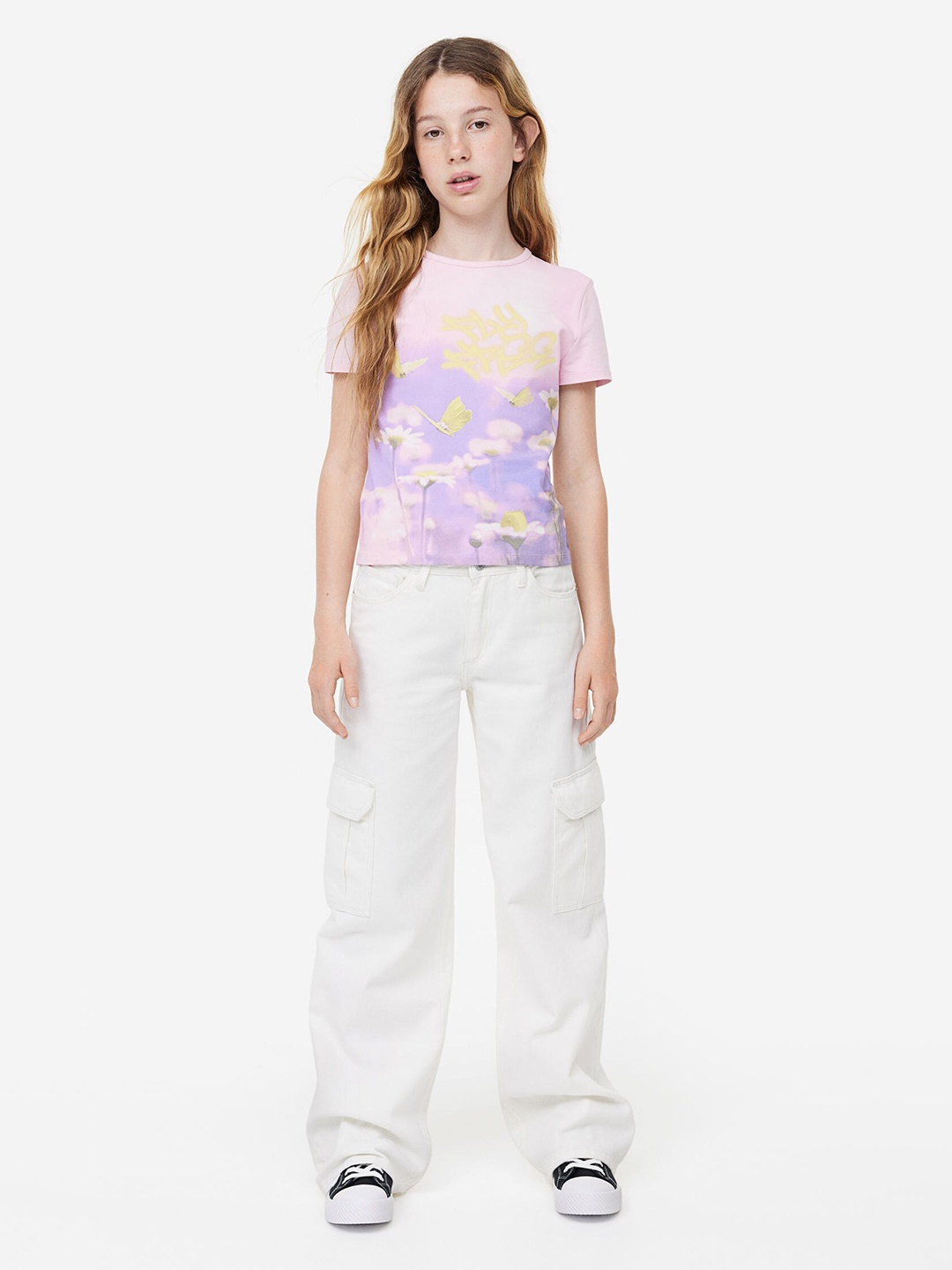

H&M Girls Printed T-shirt, Purple