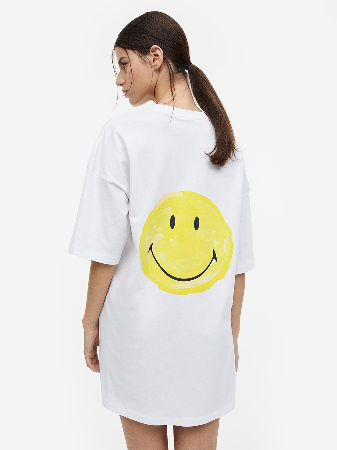 

H&M Oversized Printed Nightdress, White