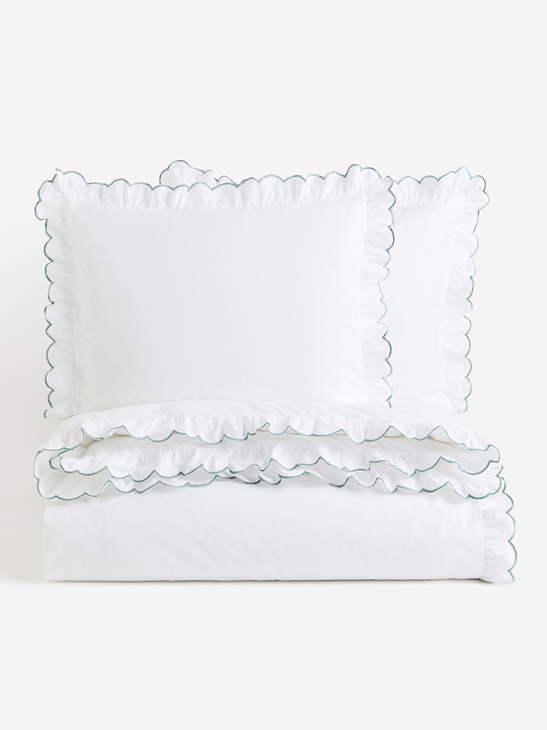 

H&M White Double Oxford-Edge Duvet Cover Set