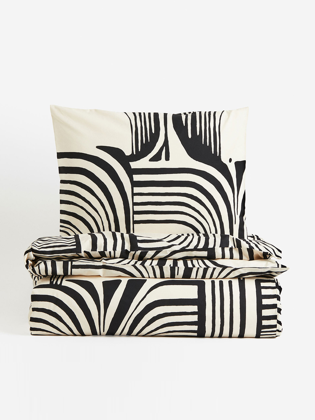 

H&M Black Cotton Single Duvet Cover Set