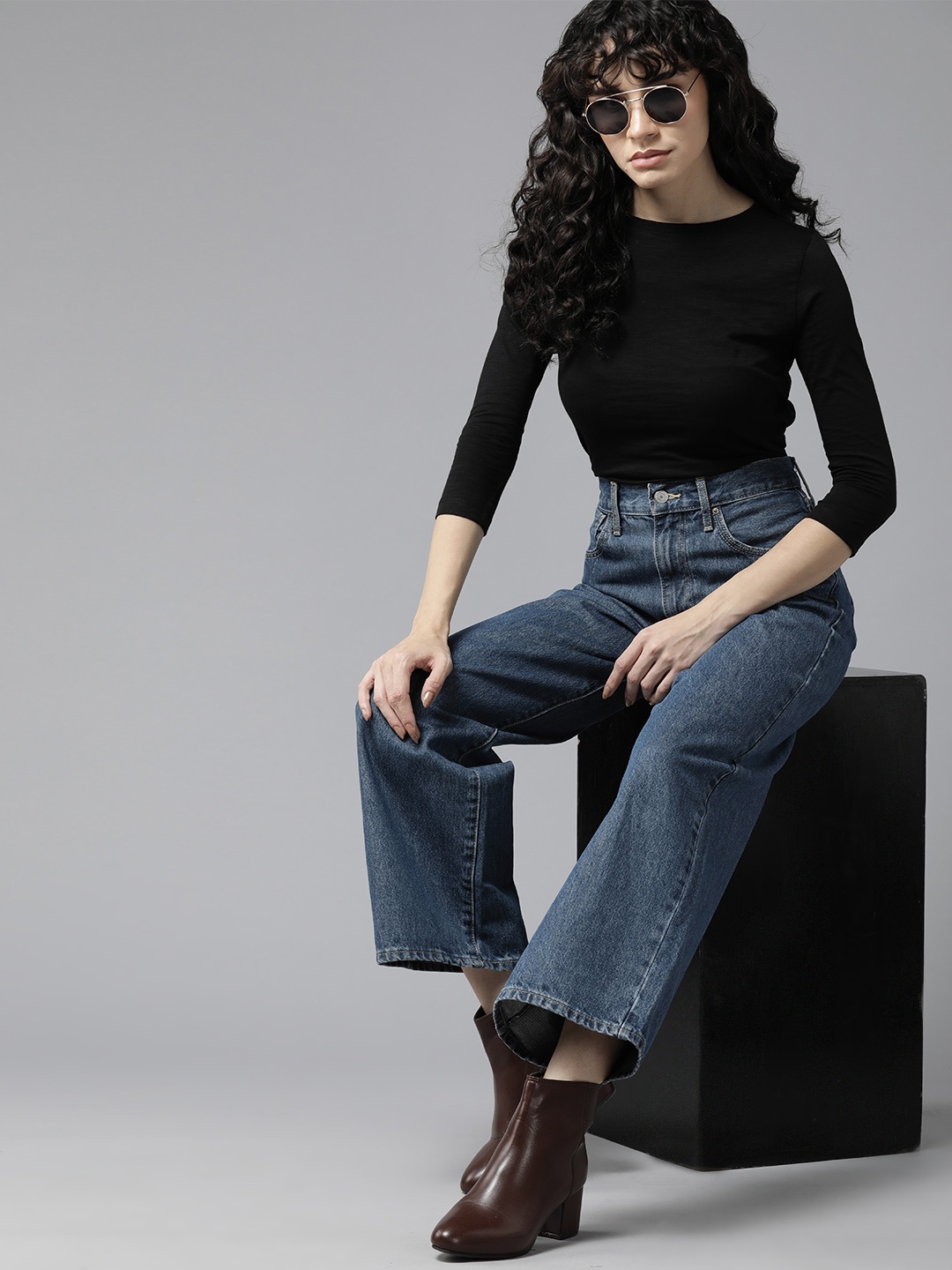 

The Roadster Lifestyle Co. Pure Cotton Solid T-shirt, Black
