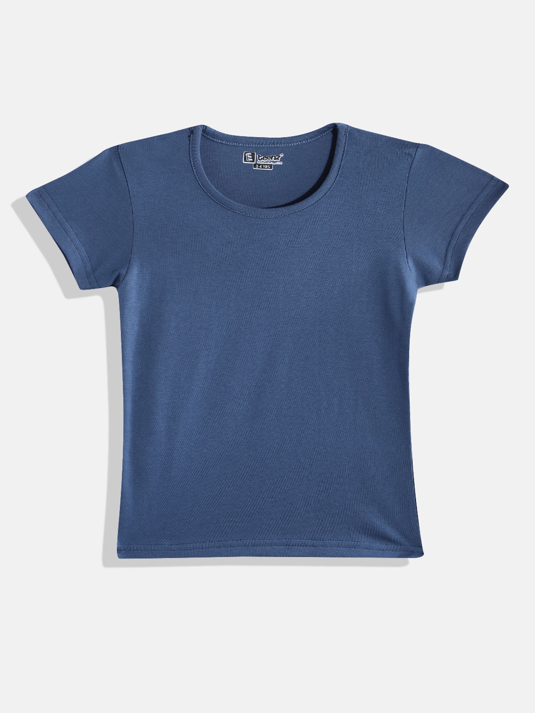 

Eteenz Girls Pure Cotton T-shirt, Navy blue