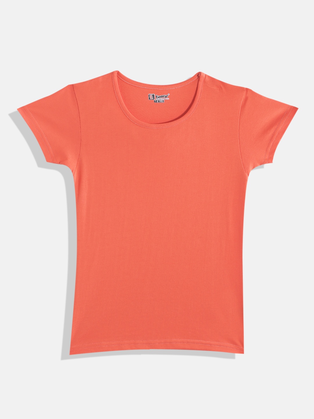 

Eteenz Girls Pure Cotton T-shirt, Orange