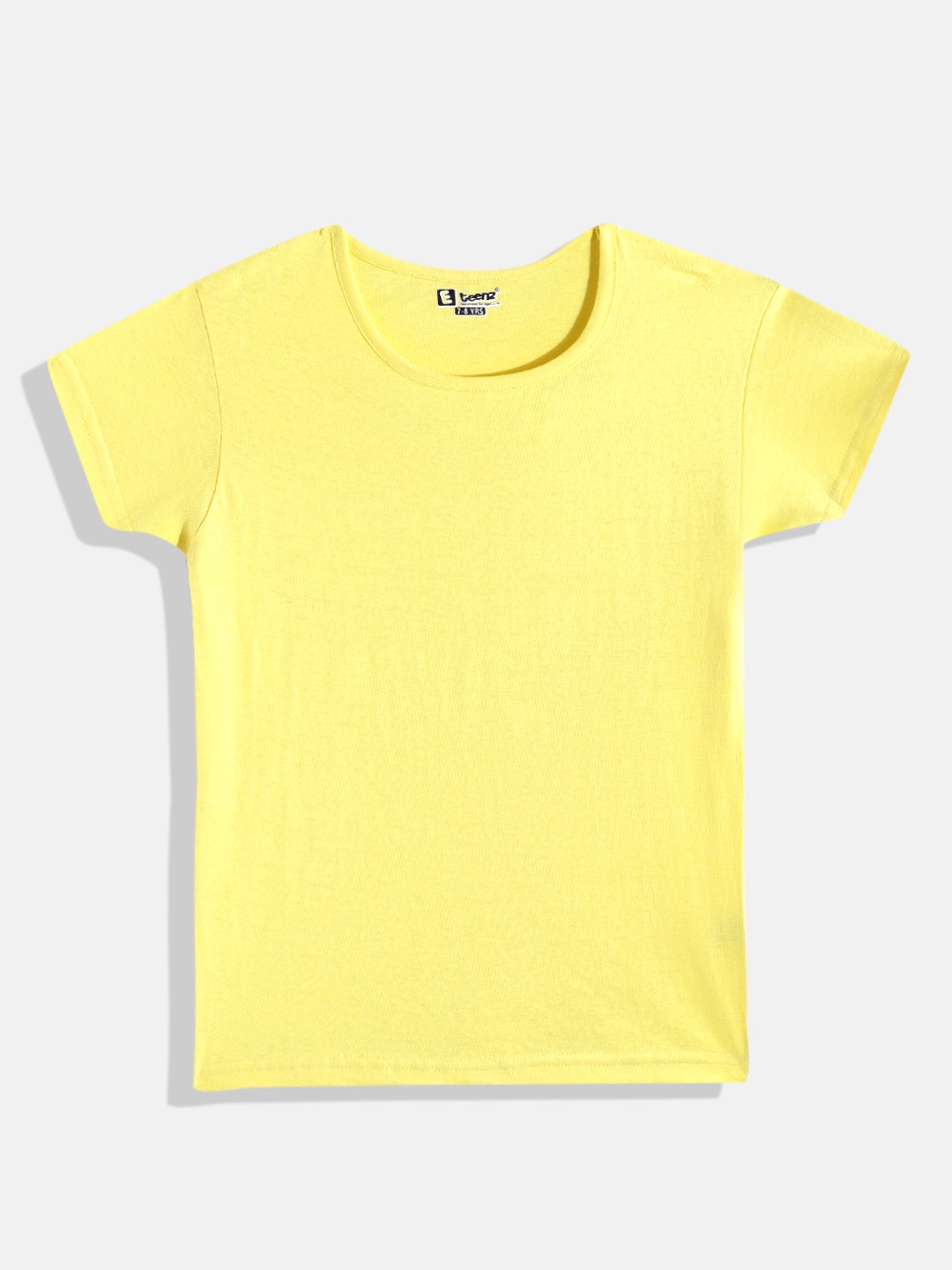 

Eteenz Girls Cotton Regular Fit T-shirt, Yellow