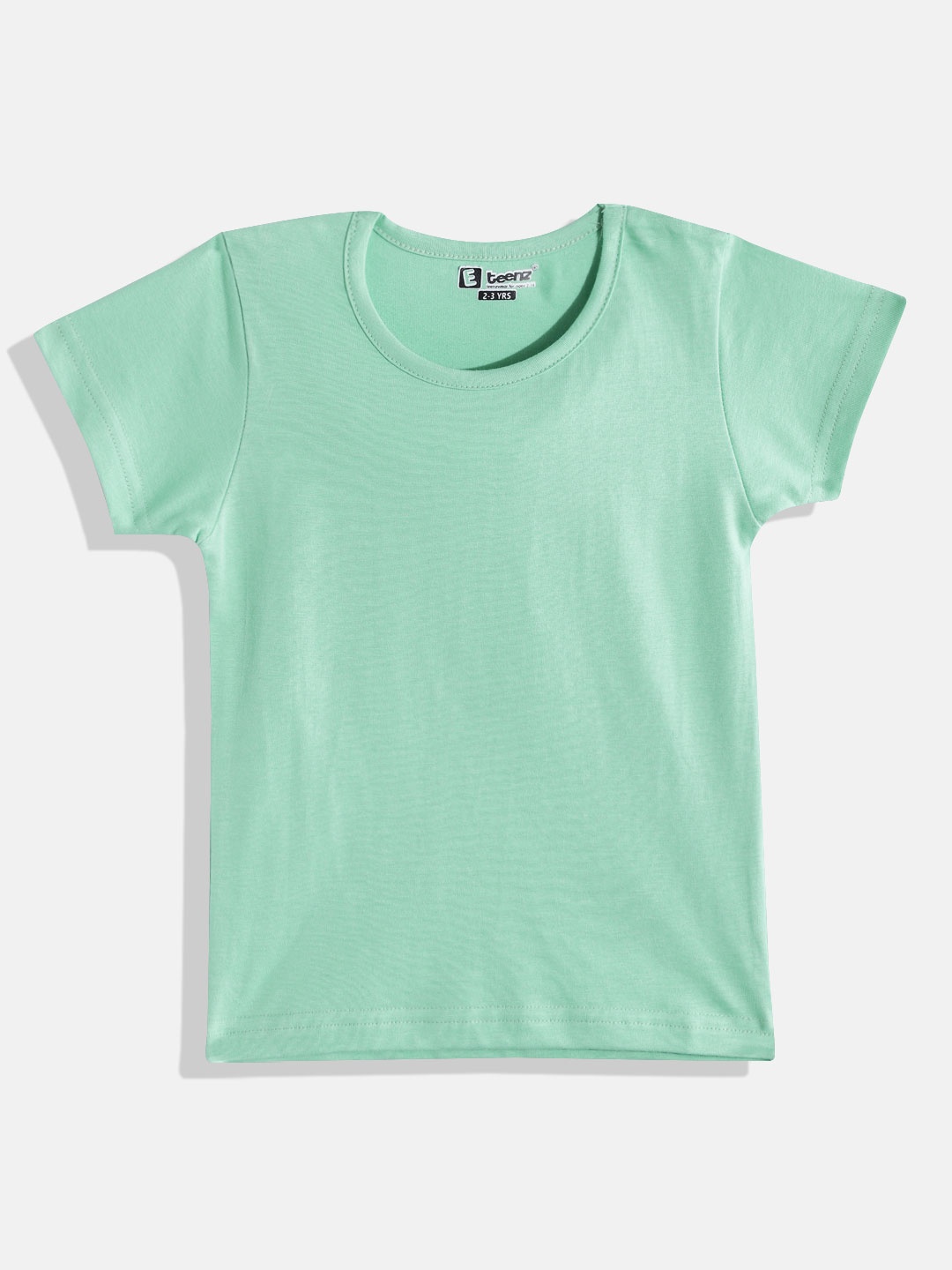 

Eteenz Girls Round Neck Cotton T-shirt, Green