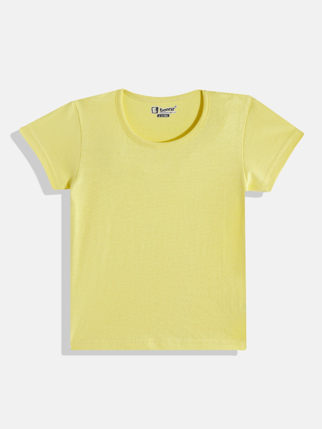 

Eteenz Girls Round Neck Cotton T-shirt, Yellow