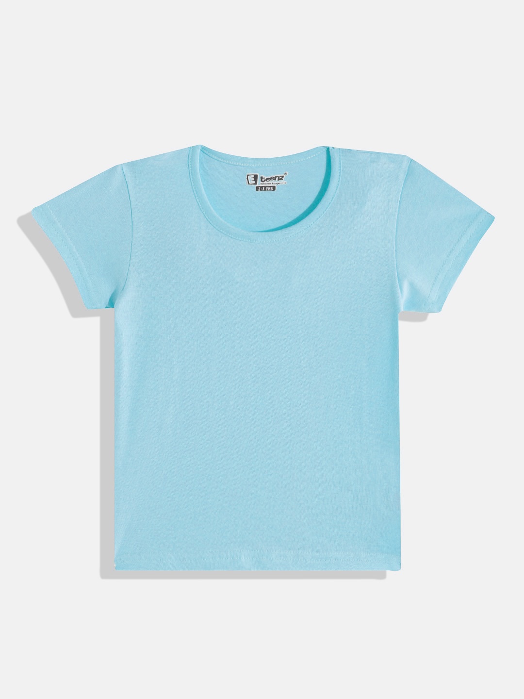 

Eteenz Girls Round Neck Cotton T-shirt, Blue
