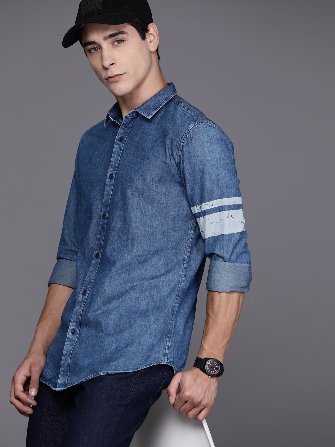 

Ducati Pure Cotton Denim Shirt, Navy blue