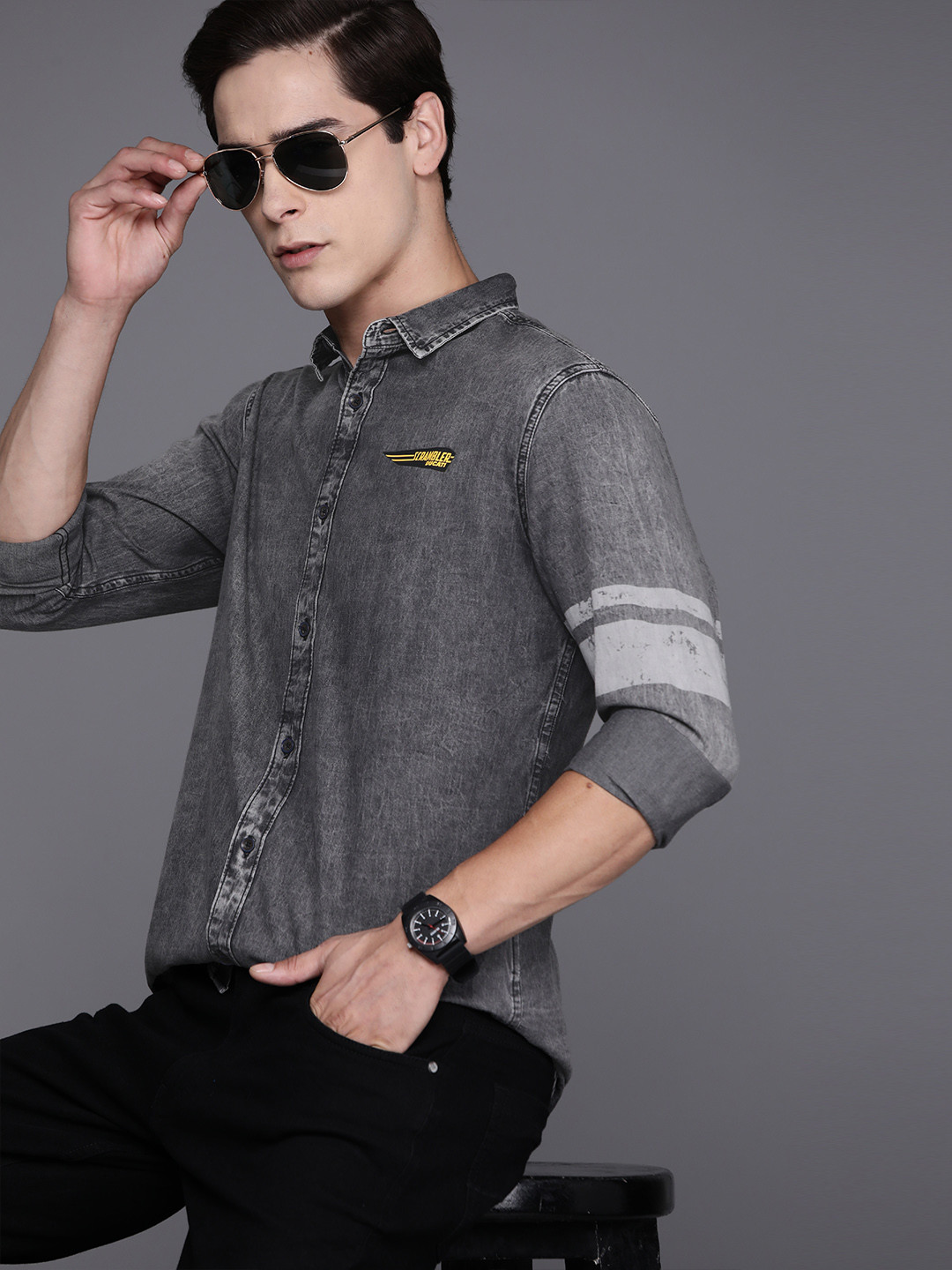 

Ducati Pure Cotton Denim Shirt, Charcoal