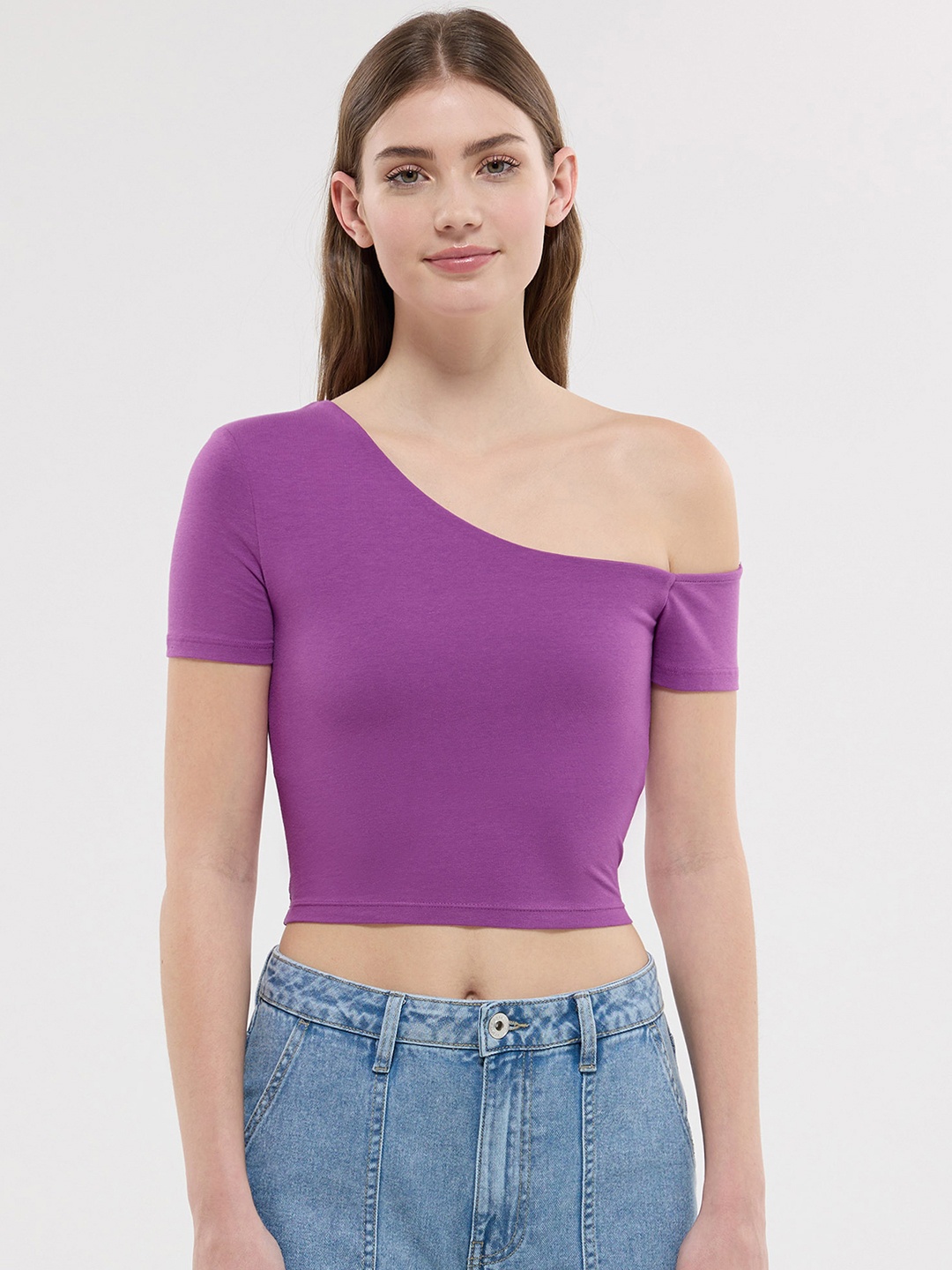 

TERRANOVA One Shoulder Top, Violet