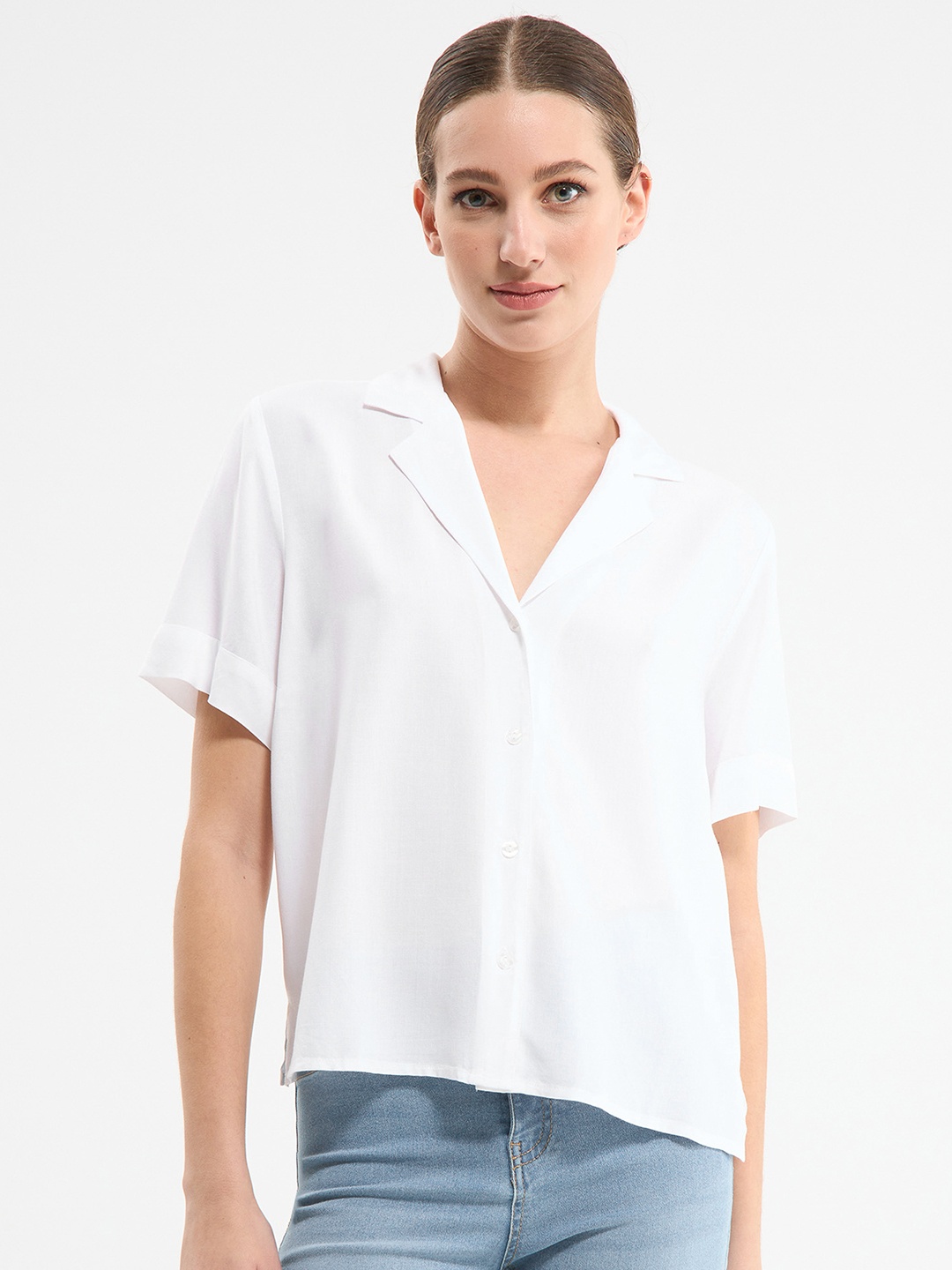 

TERRANOVA Opaque Casual Shirt, White