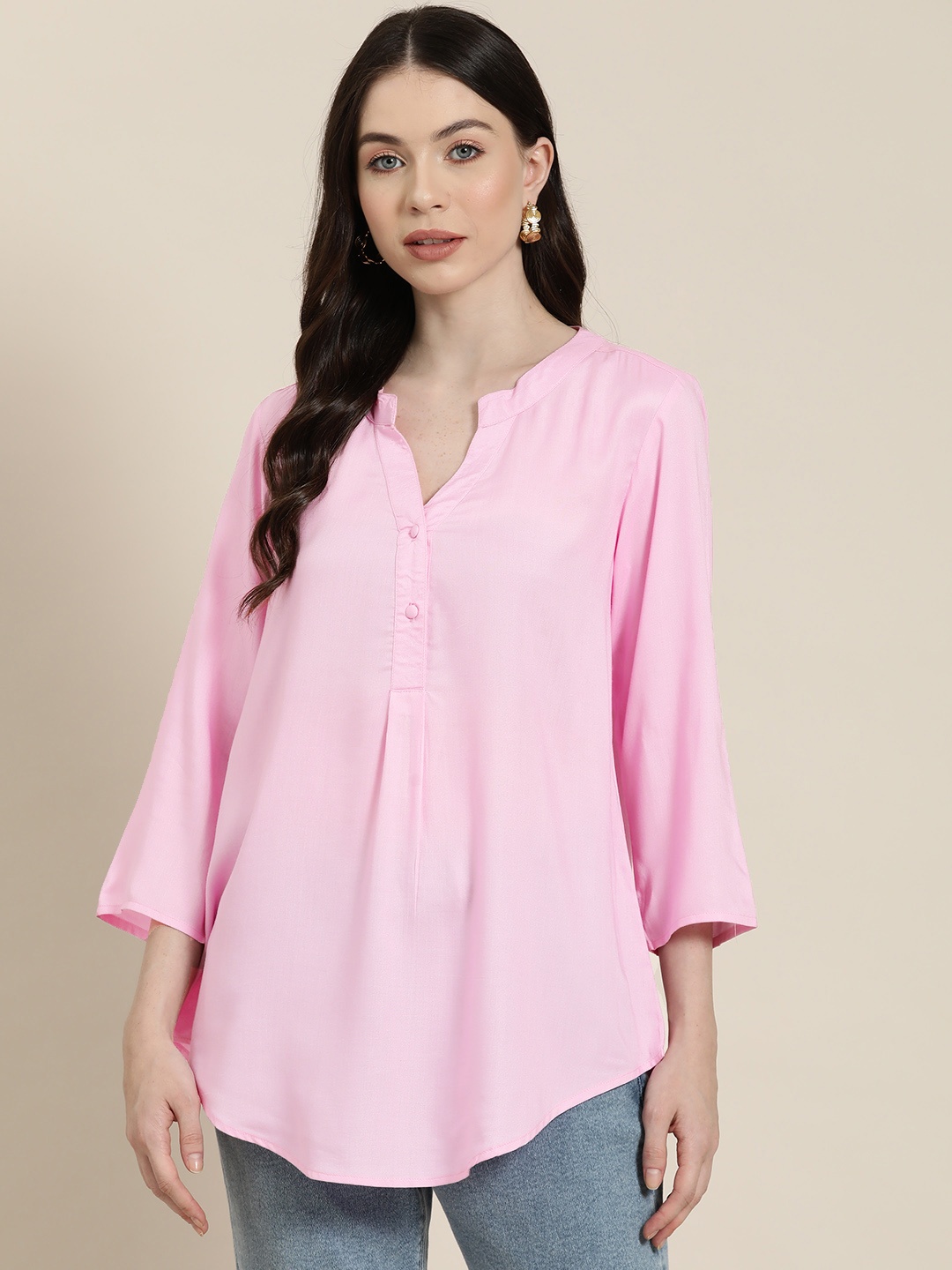 

Qurvii Women Comfort Opaque Casual Shirt, Pink