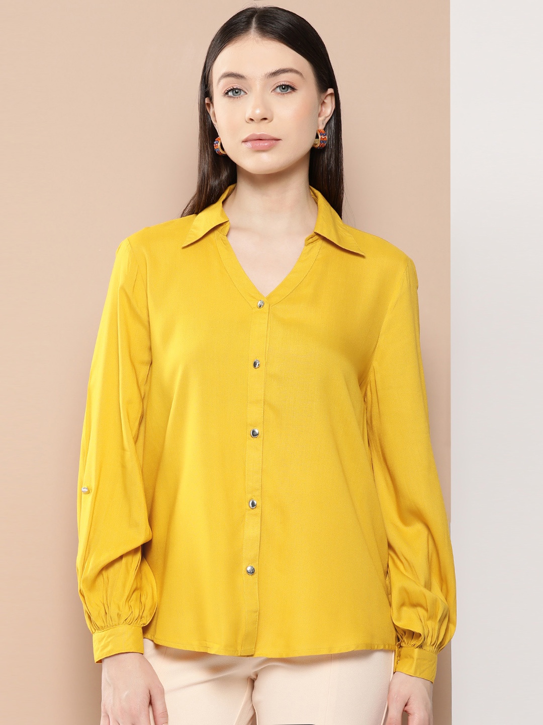 

Chemistry Opaque Casual Shirt, Yellow