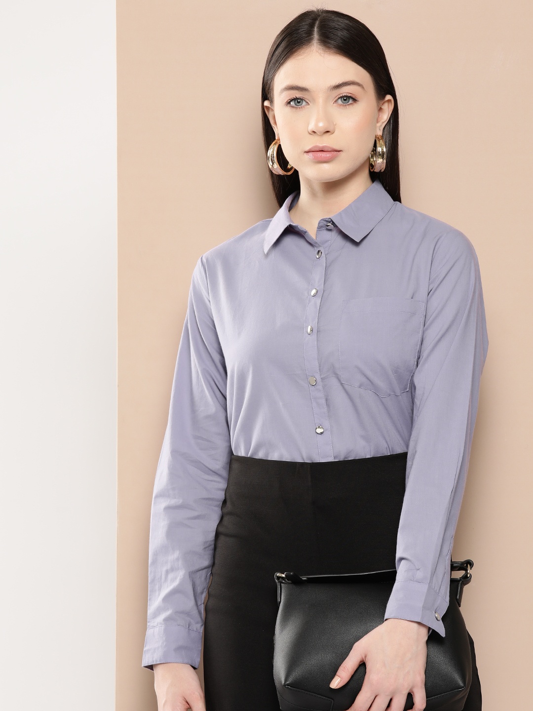 

Chemistry Pure Cotton Opaque Smart Casual Shirt, Lavender