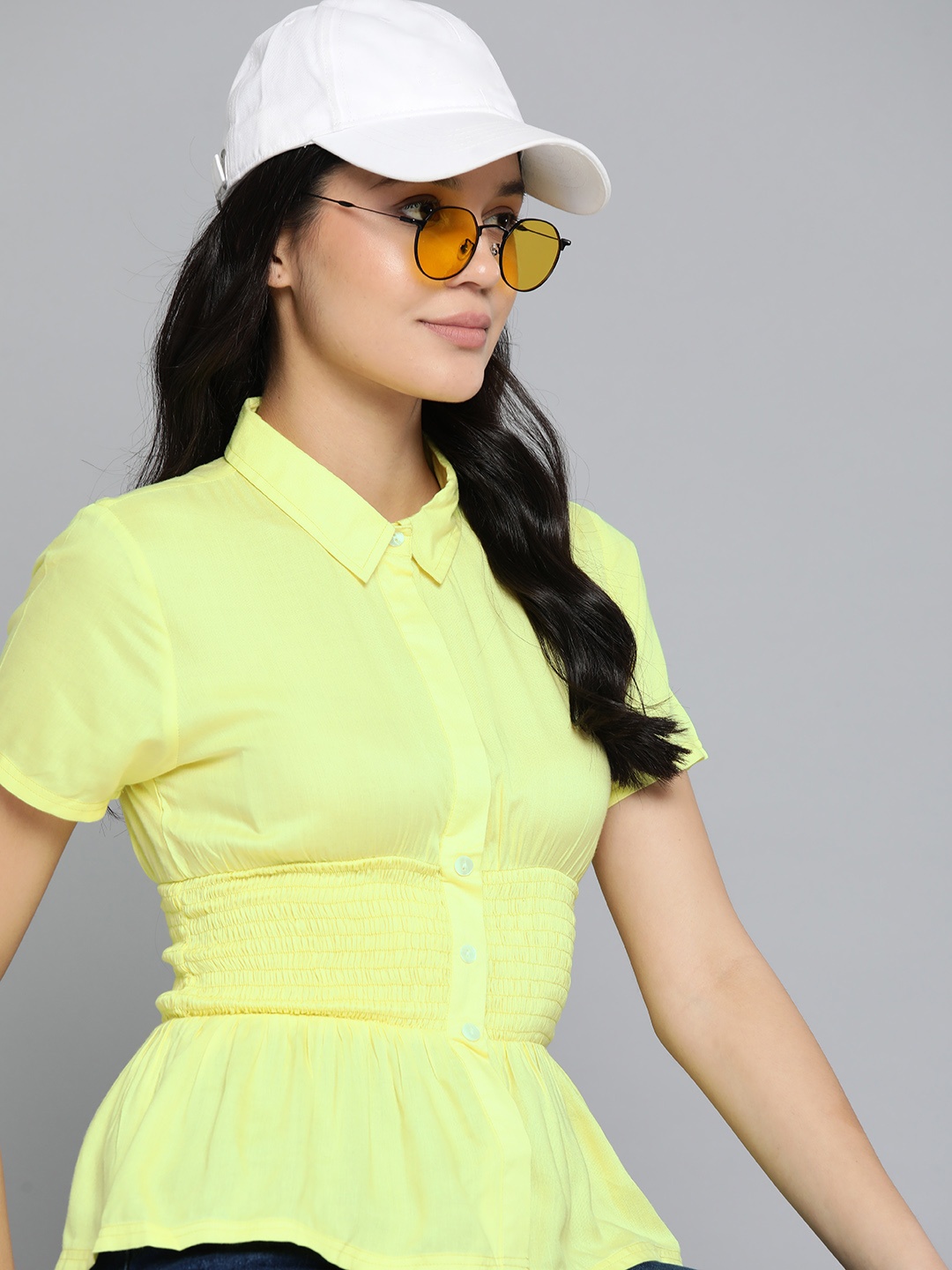

Harvard Women Solid Opaque Casual Shirt, Yellow