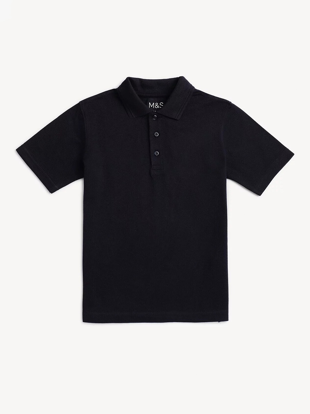 

Marks & Spencer Boys Polo Collar Pure Cotton T-shirt, Navy blue