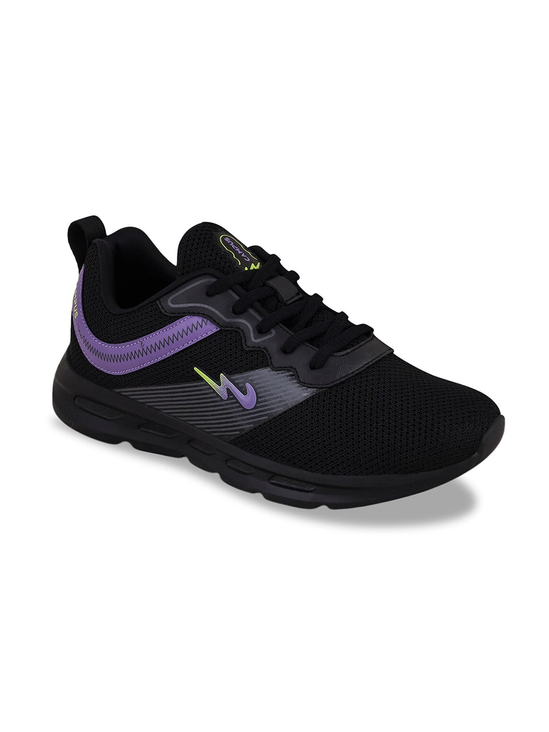 

Campus Women Black Mesh Running Non-Marking Shoes