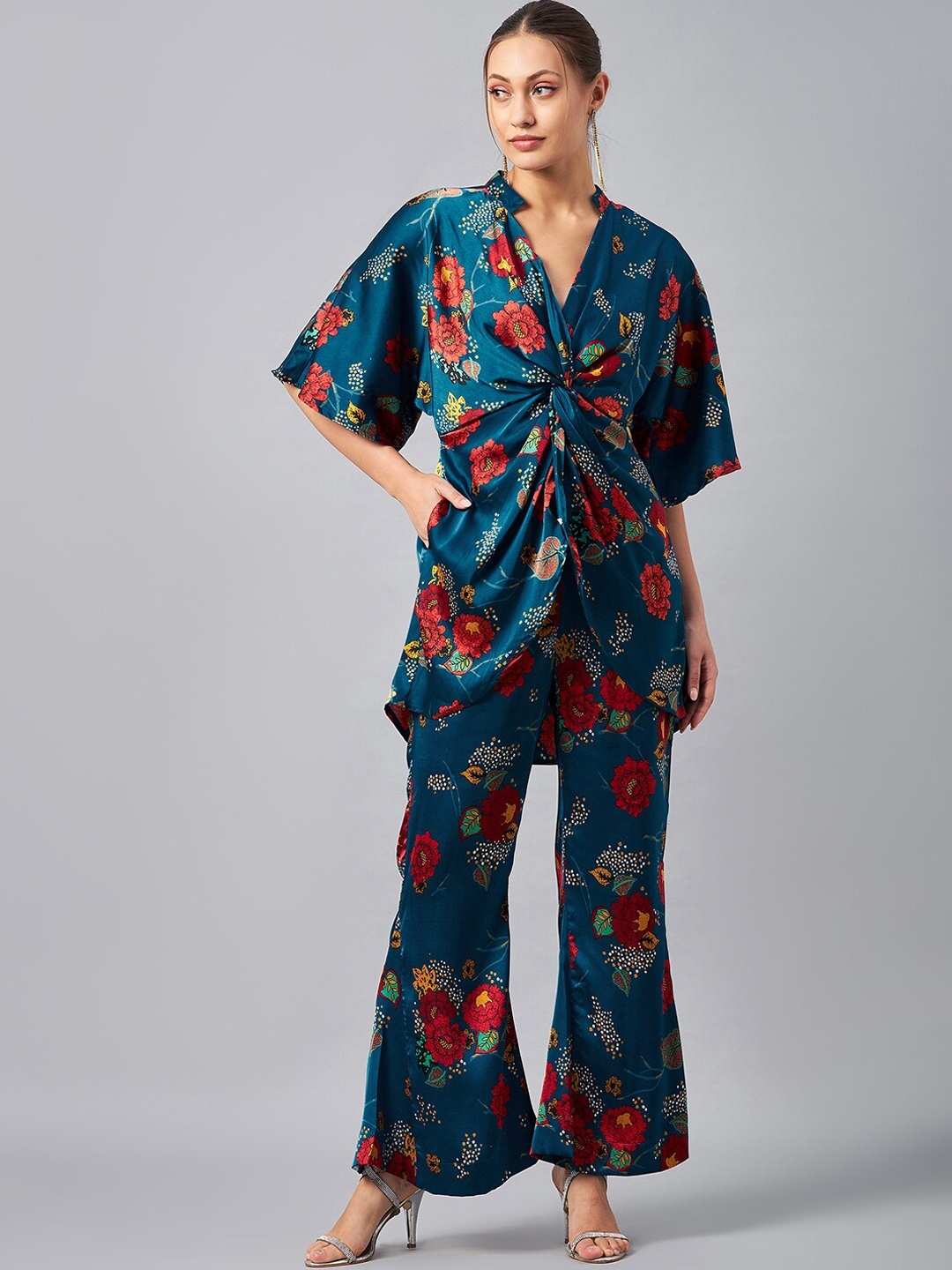 

Antheaa Printed Tunic and Trousers, Blue