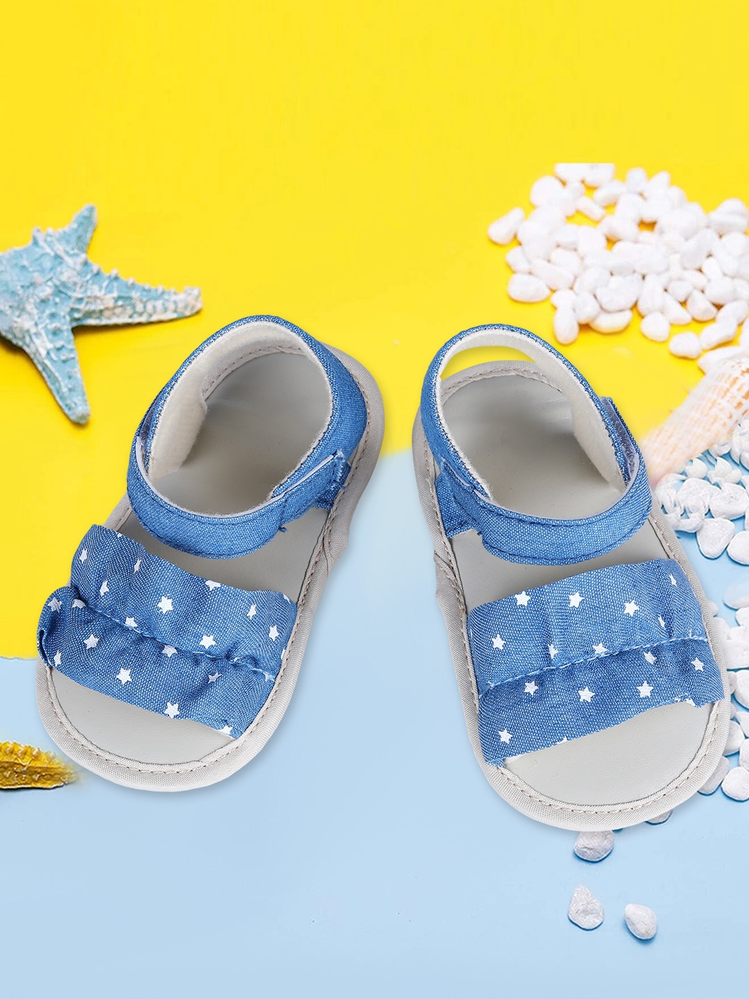 

Baby Moo Kids Printed Leather Sneakers, Blue