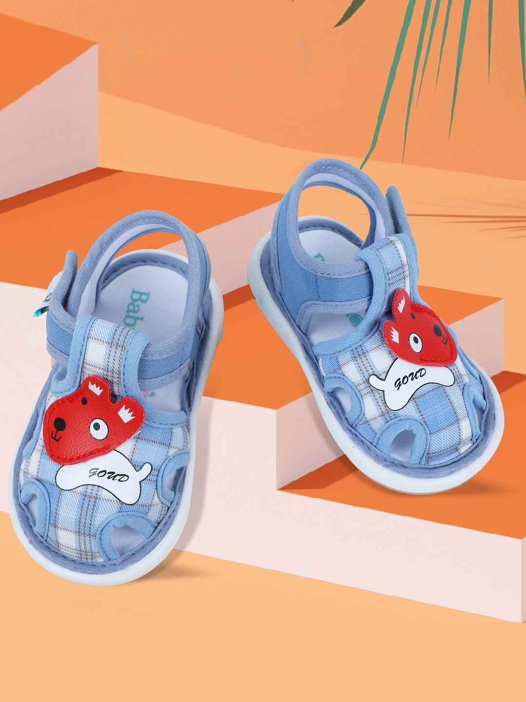 

Baby Moo Kids Checked Comfort Sandals, Blue