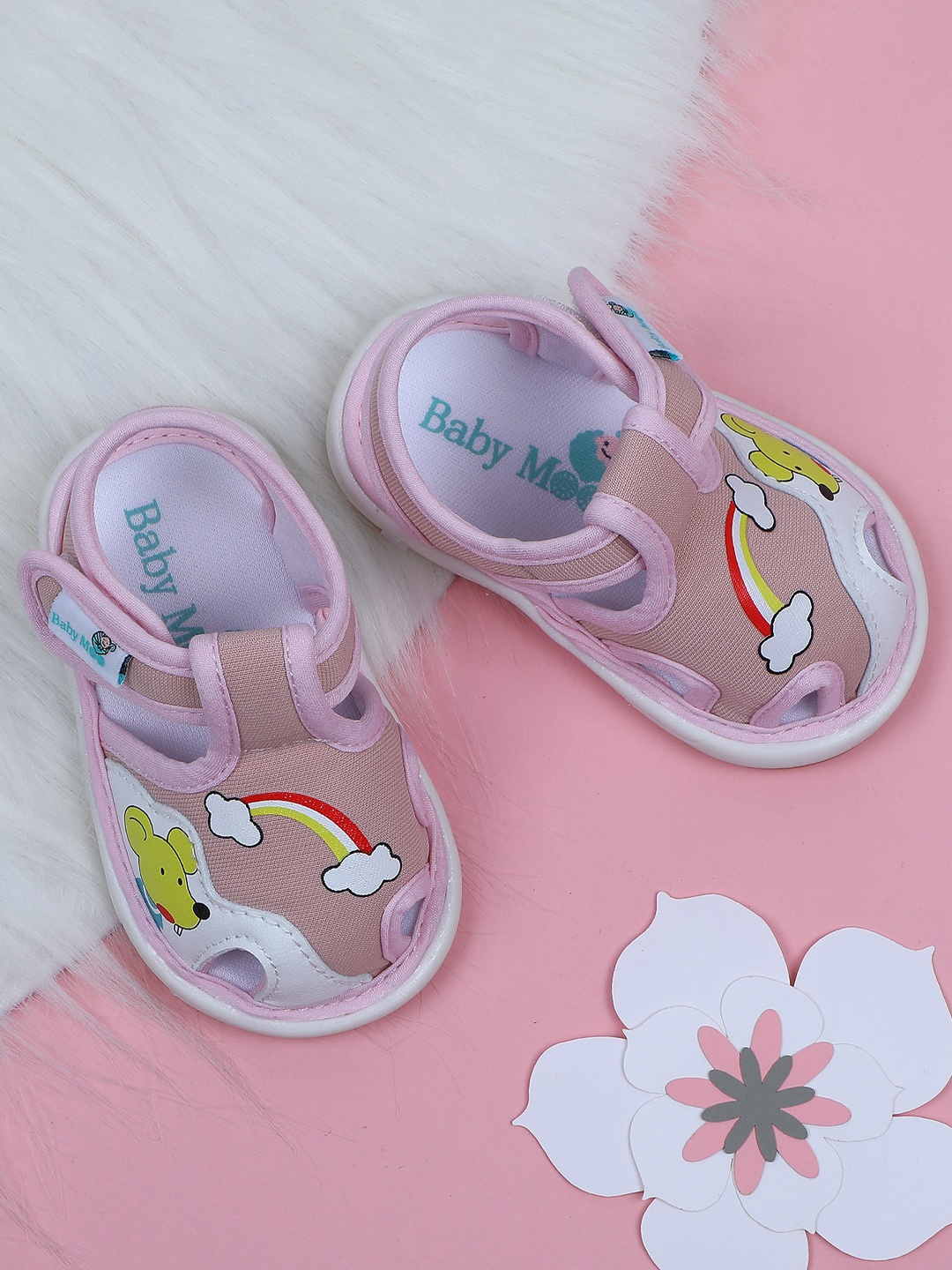 

Baby Moo Kids Printed Slip-On Sneakers, Pink
