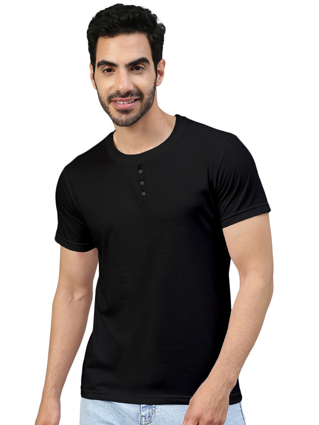 

FTX Round Neck Short Sleeves Casual T-Shirt, Black
