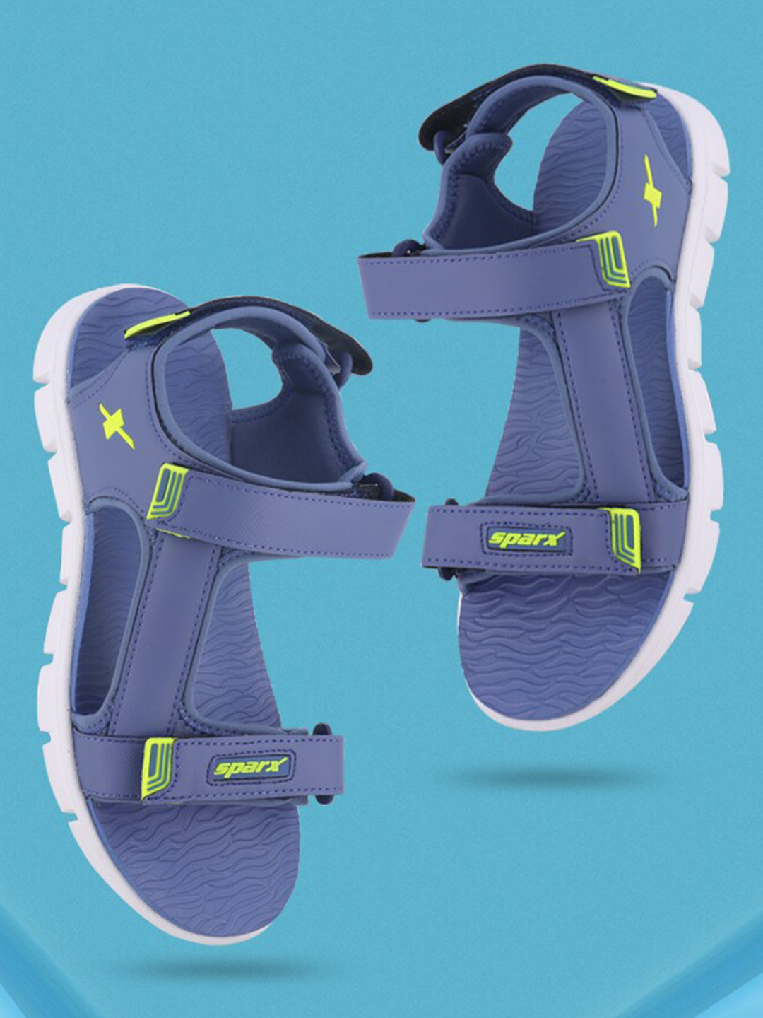 

Sparx Men Textured Sports Sandals, Navy blue