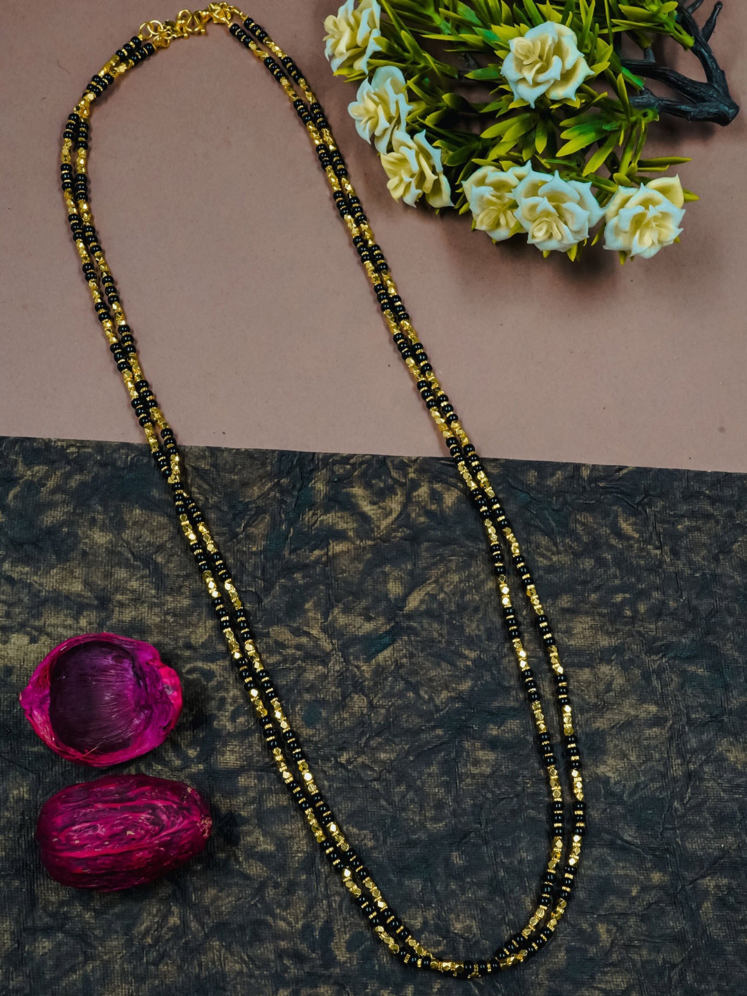

GRIIHAM Set of 2 Gold-Plated Beaded Chains