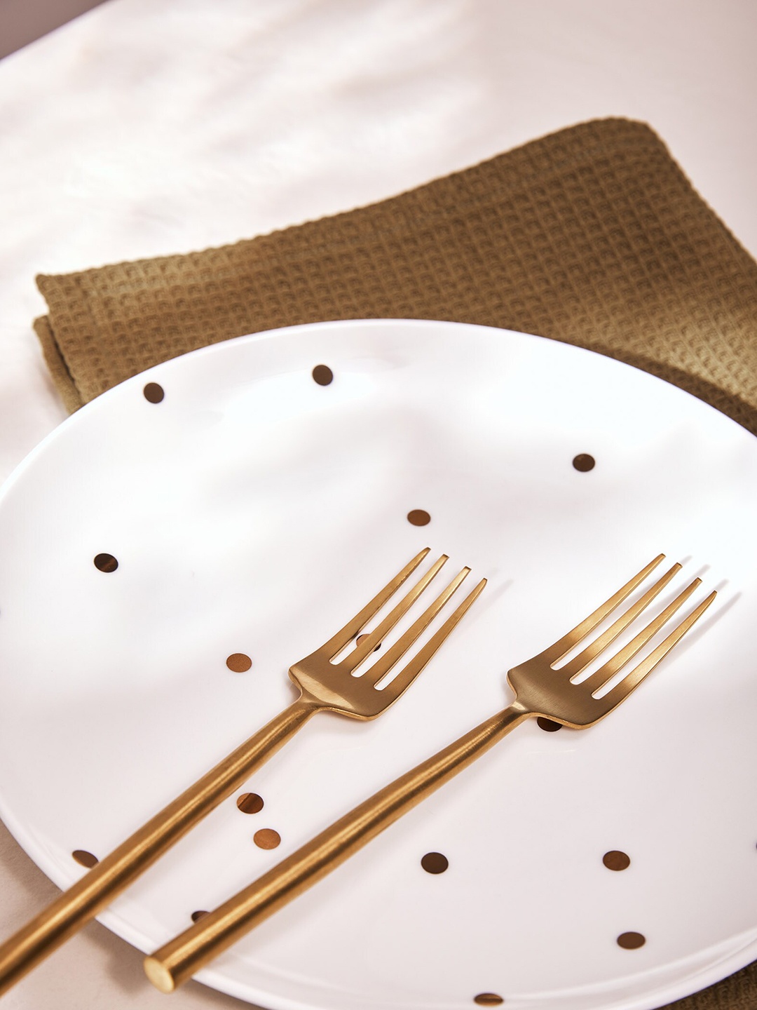 

The Label Life Gold Toned 6 Pieces Dinner Fork Set