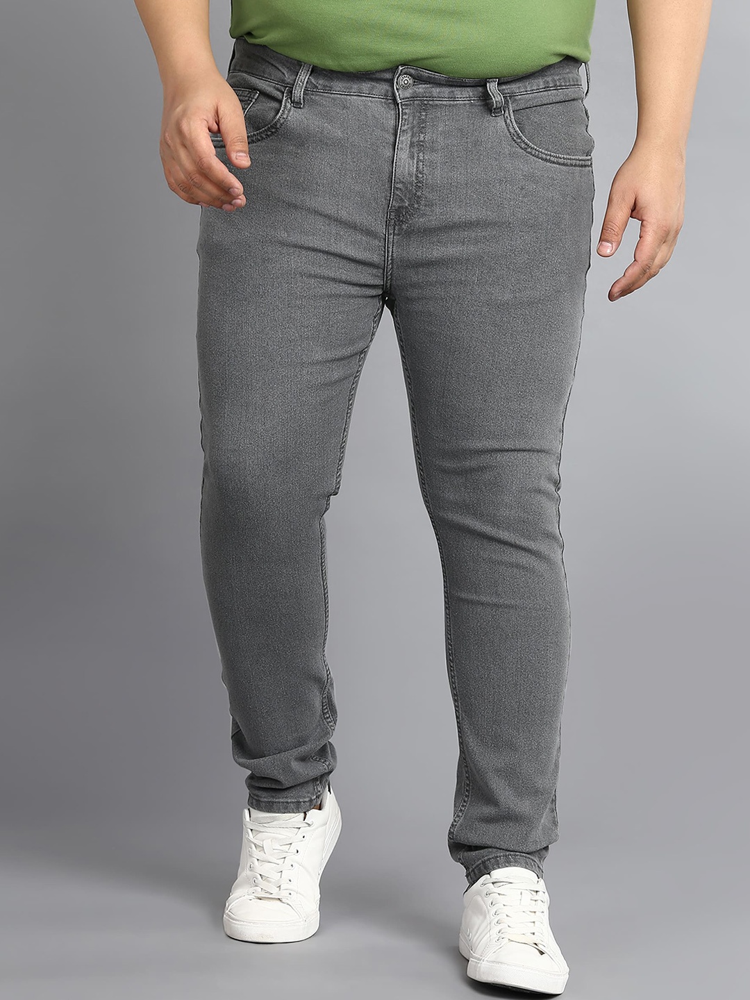 

Urbano Plus Men Mid Rise Stretchable Jeans, Grey