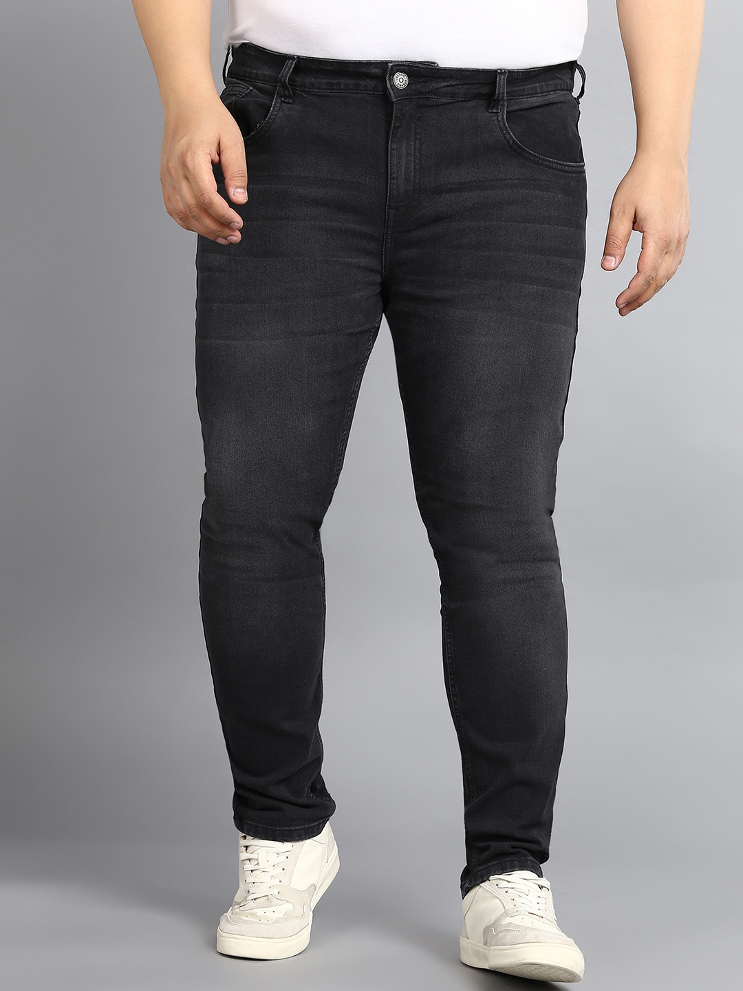 

Urbano Plus Men Mid Rise Light Fade Fade Stretchable Jeans, Grey