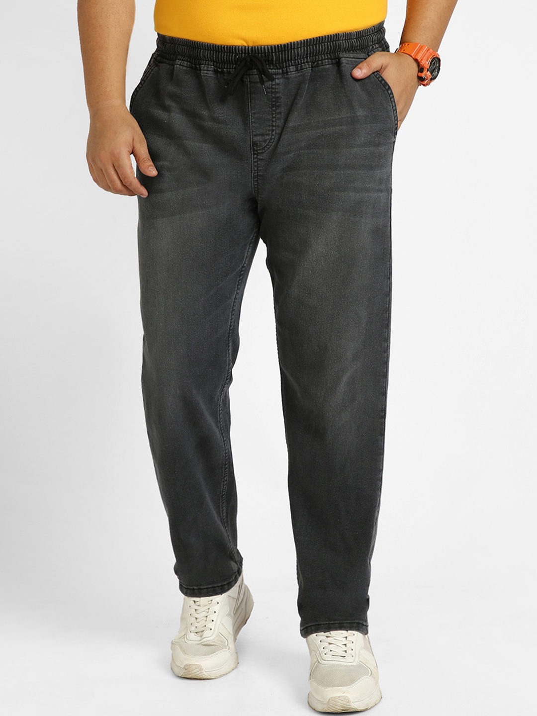 

Urbano Plus Men Mid Rise Cotton Jogger, Grey