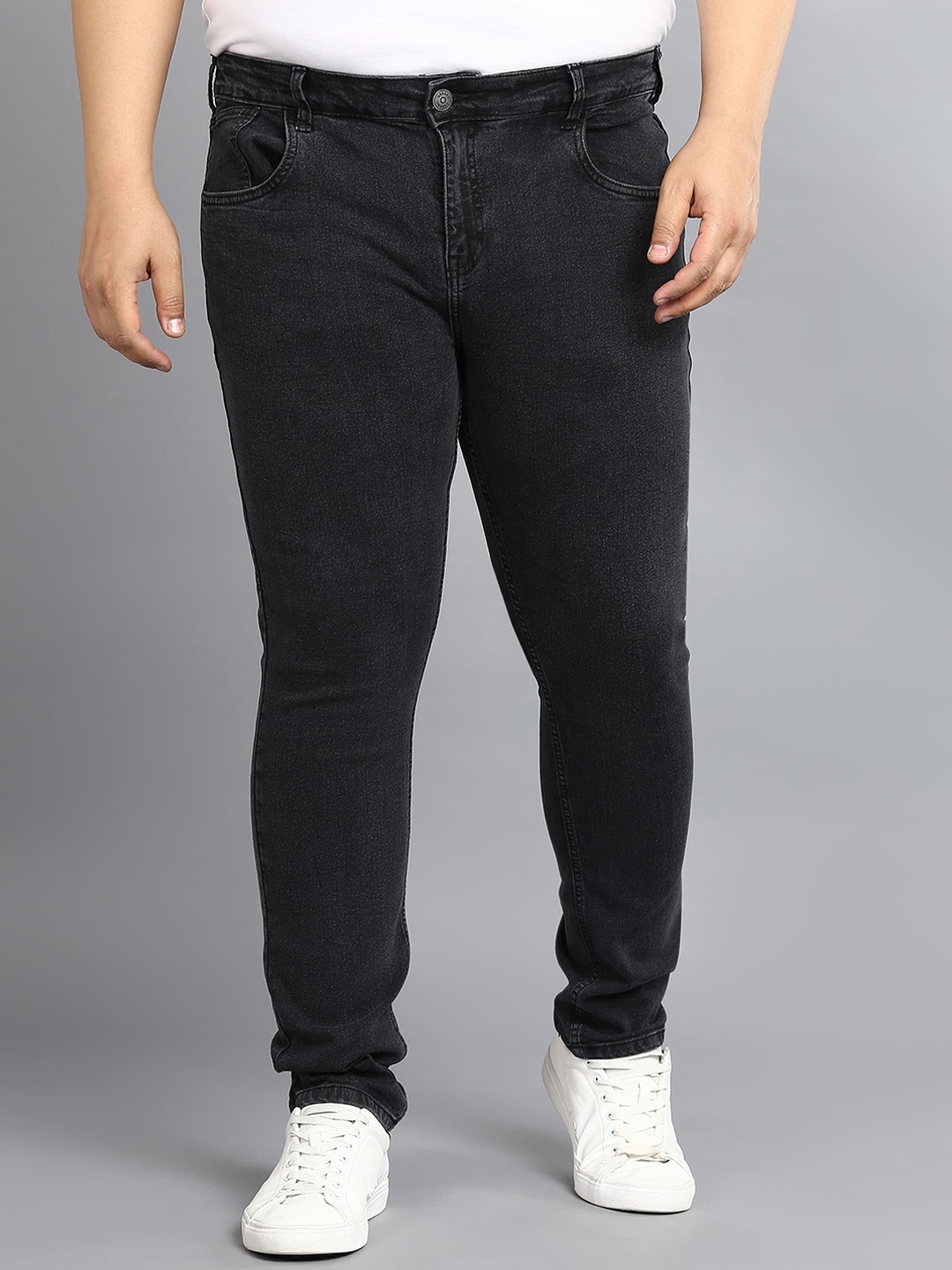 

Urbano Plus Men Regular Fit Mid-Rise Stretchable Jeans, Grey