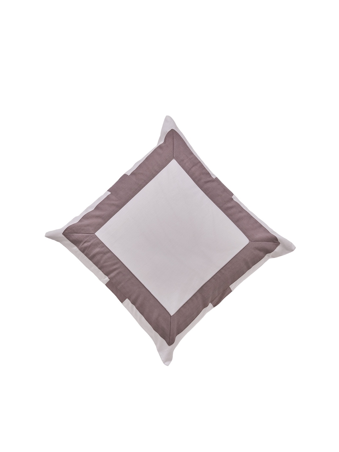 

The Label Life Off-White & Grey Cotton Square Cushion Cover