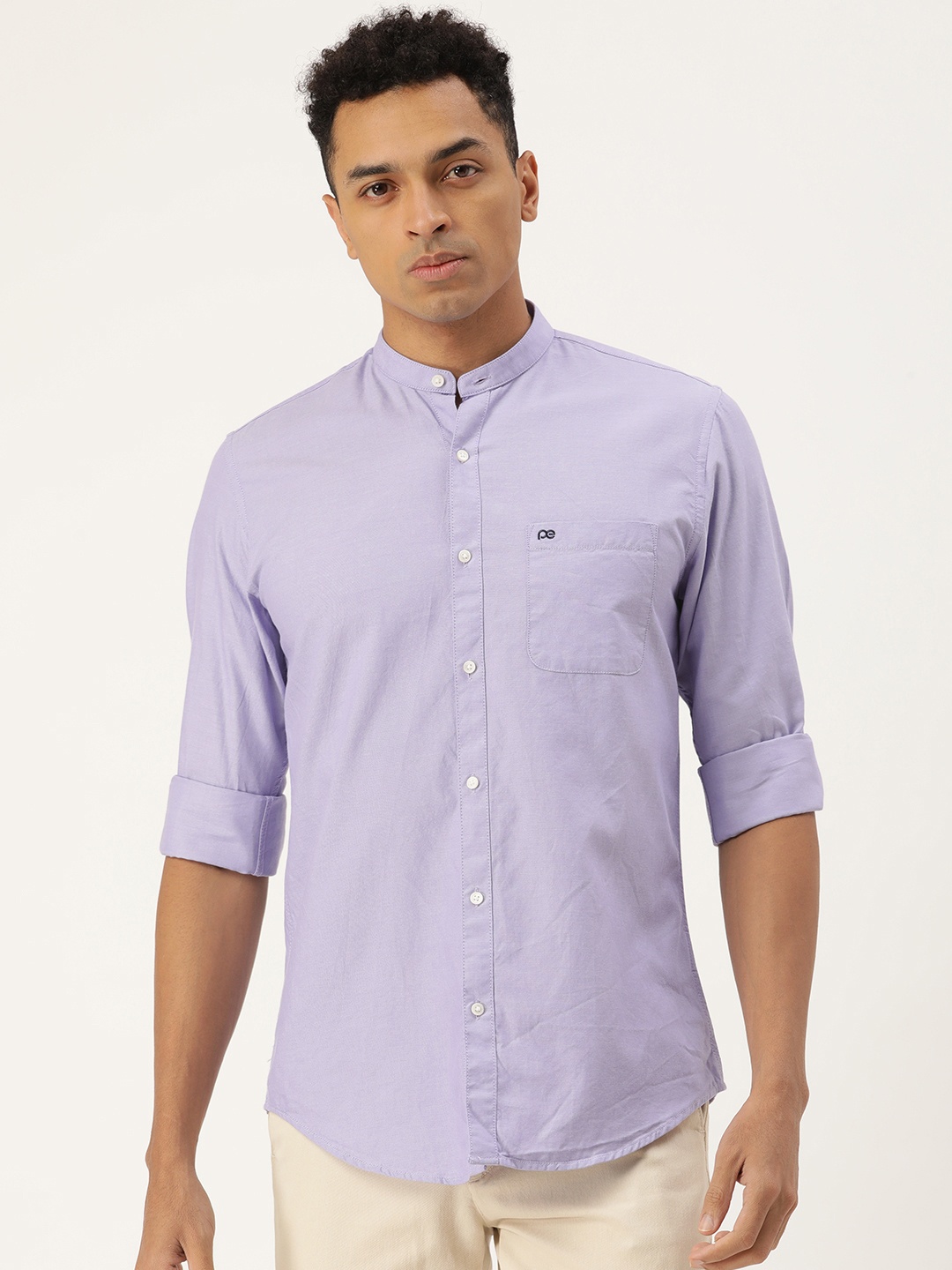 

Peter England Casuals Slim Fit Pure Cotton Casual Shirt, Purple
