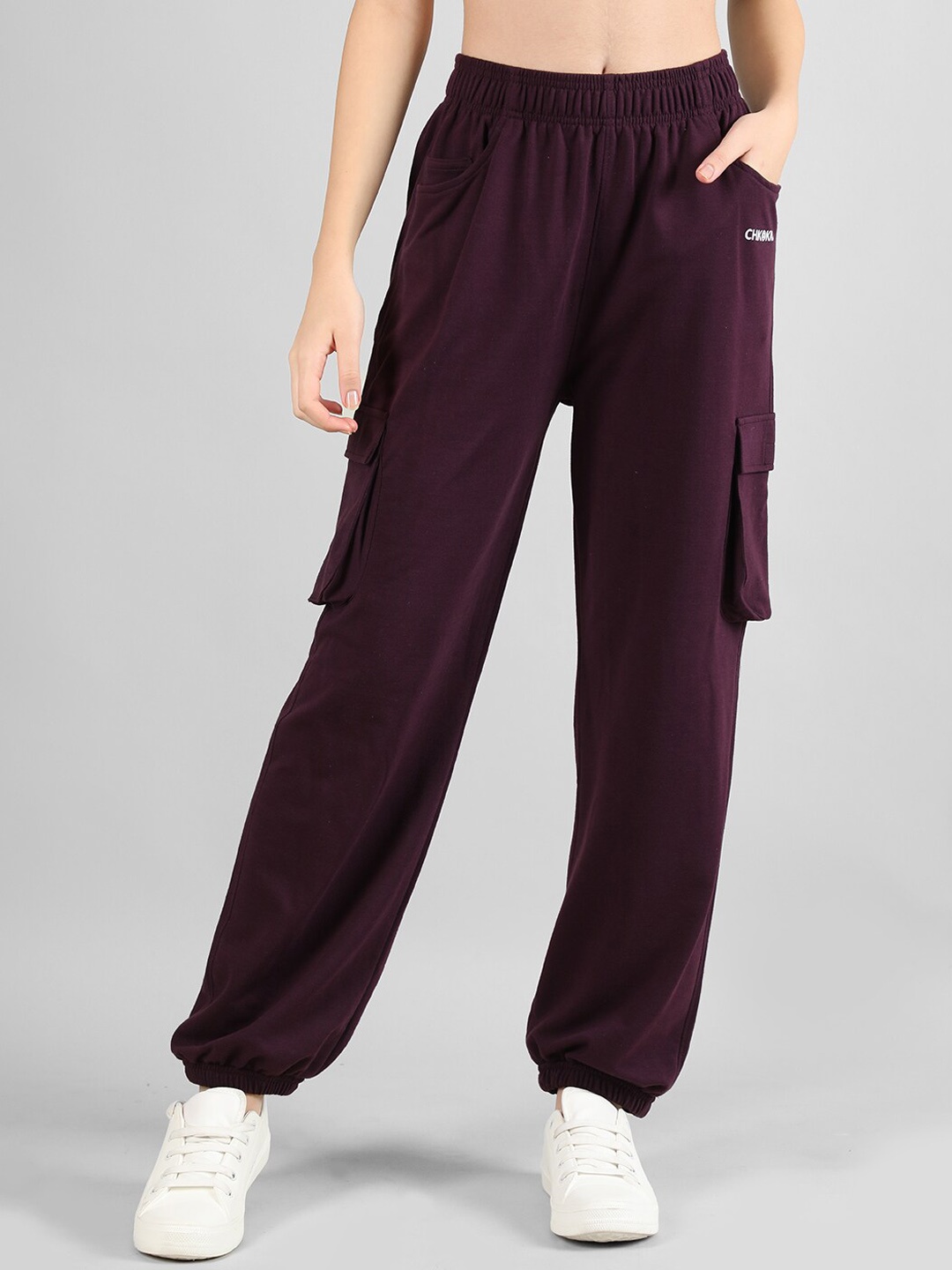 

CHKOKKO Women Casual Track Pant, Violet