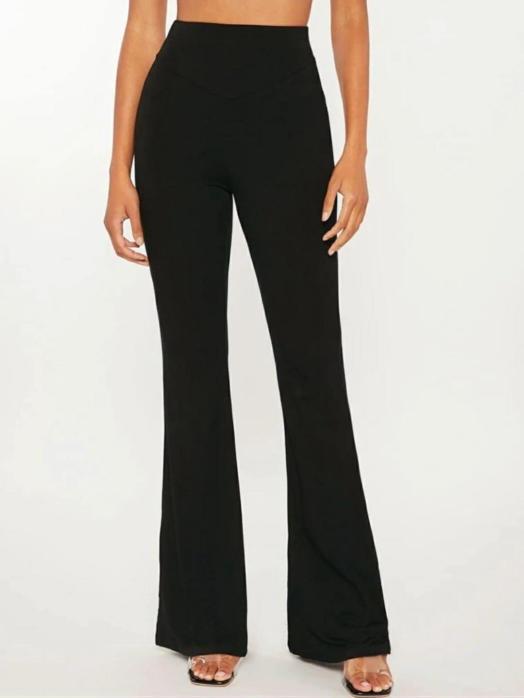 

Next One Women Relaxed Straight Leg High-Rise Bootcut Trousers, Black