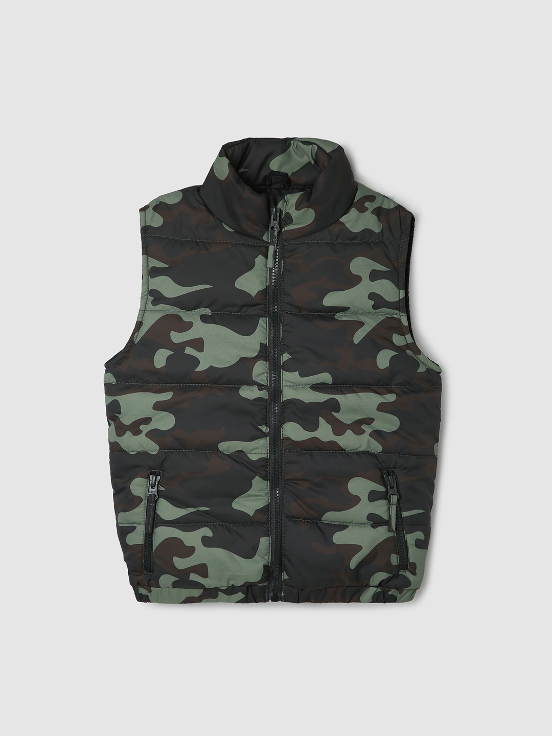 

max Boys Camouflage Printed Padded Jacket, Black