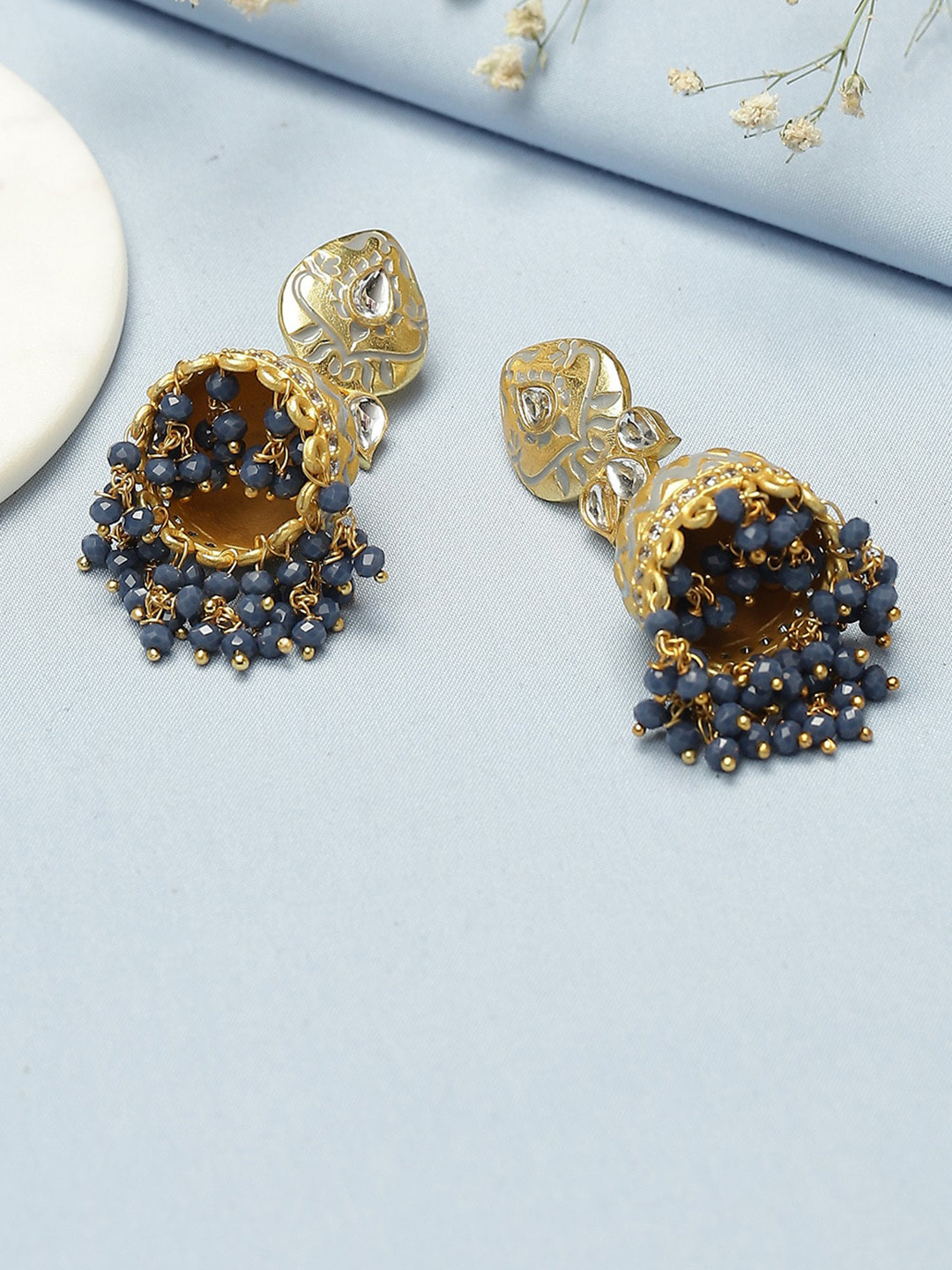 

Biba Grey Contemporary Studs Earrings